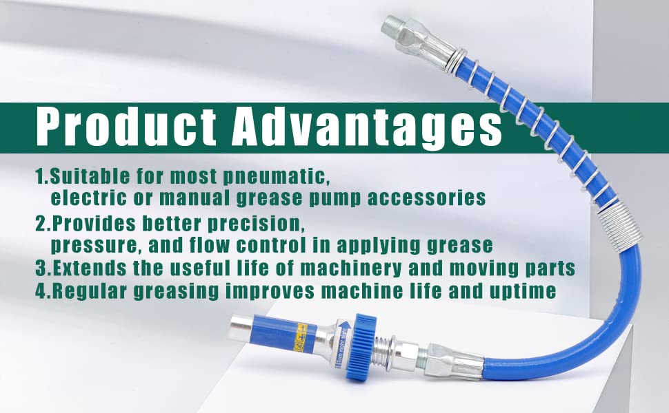 Lock-On High Pressure Grease Coupler, 10Th Generation Heavy-Duty Grease Gun Coupler Fittings Extensions, Lock Clamp Type Grease