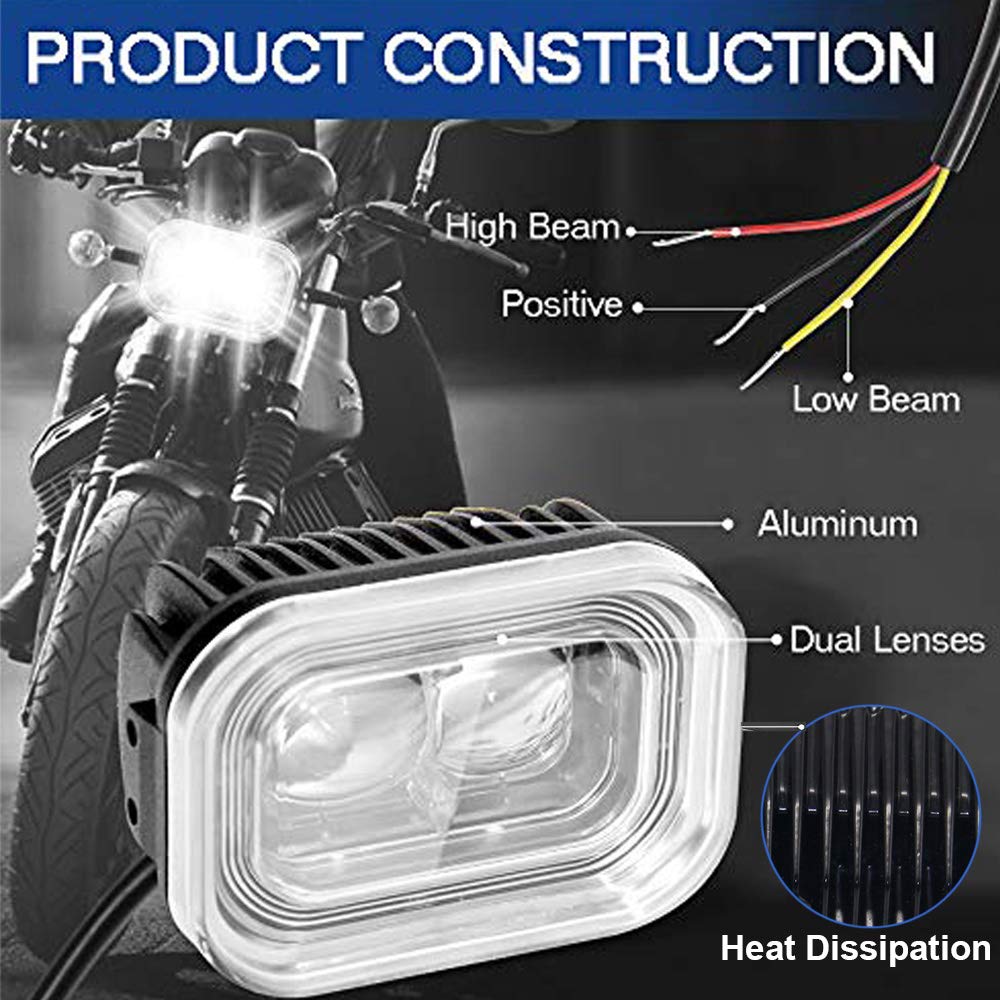 Opl5 4 Inch Universal Motorcycle Led Driving Lights Running Lights Led Work Light Bar White Hi/Lo Beam Motorcycle Lights For Mot