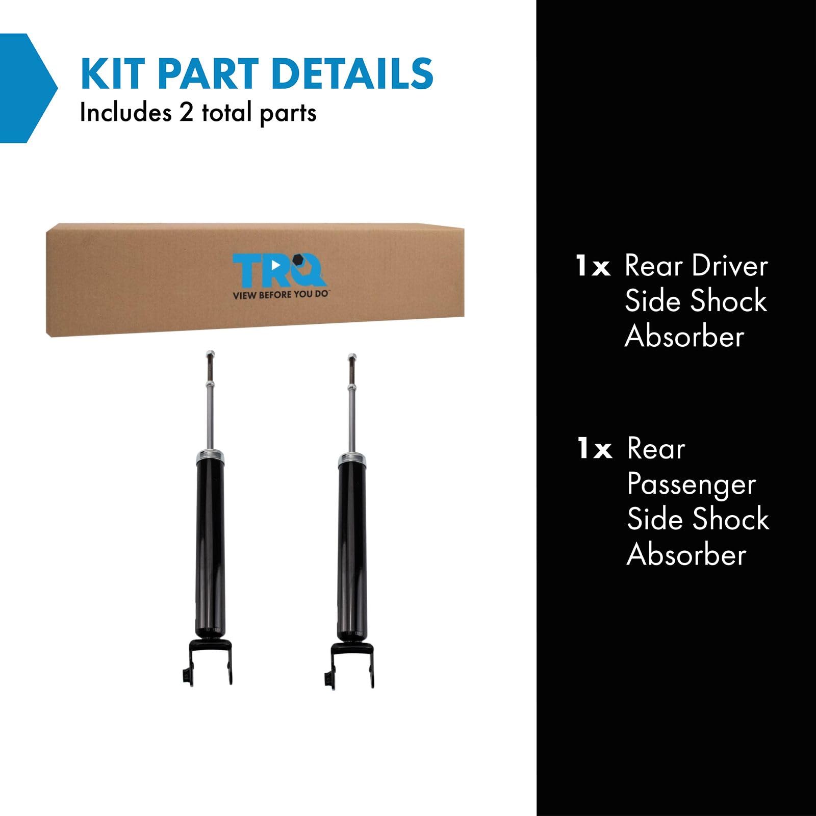Trq Rear Shock Absorber Set Compatible With 2006-2007 Infiniti G35 2006-2009 Nissan 350Z