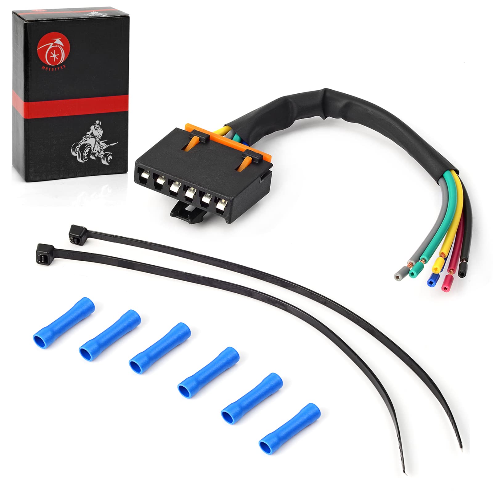 6 Pin Ignition Key Switch Repair Harness Pigtail For Polaris Sportsman Magnum Scrambler Hawkeye Trail Blazer Boss 250 300 325 330 350 400 450 500 550 570 600 700 800 1000