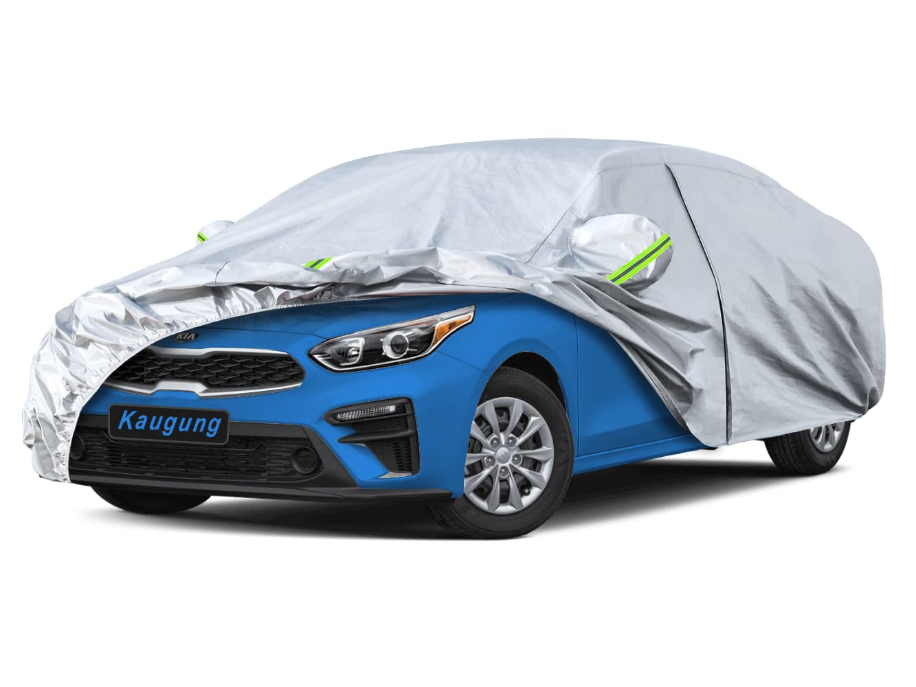 Kaugung 6 Layers Car Cover Custom Fit Kia Forte from 2017 to 2025, Waterproof All Weather Resistant Outdoor Indoor Sun Rain Dust