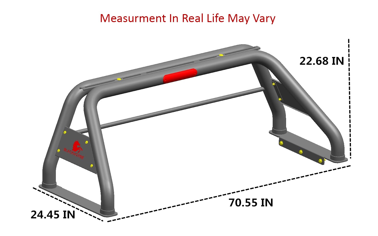 Black Horse Classic Roll Bar Black Compatible With 00-23 Ram 2500/3500|01-23 Silverado 2500/3500 Hd|00-23 F-150|17-23 Titan|2001