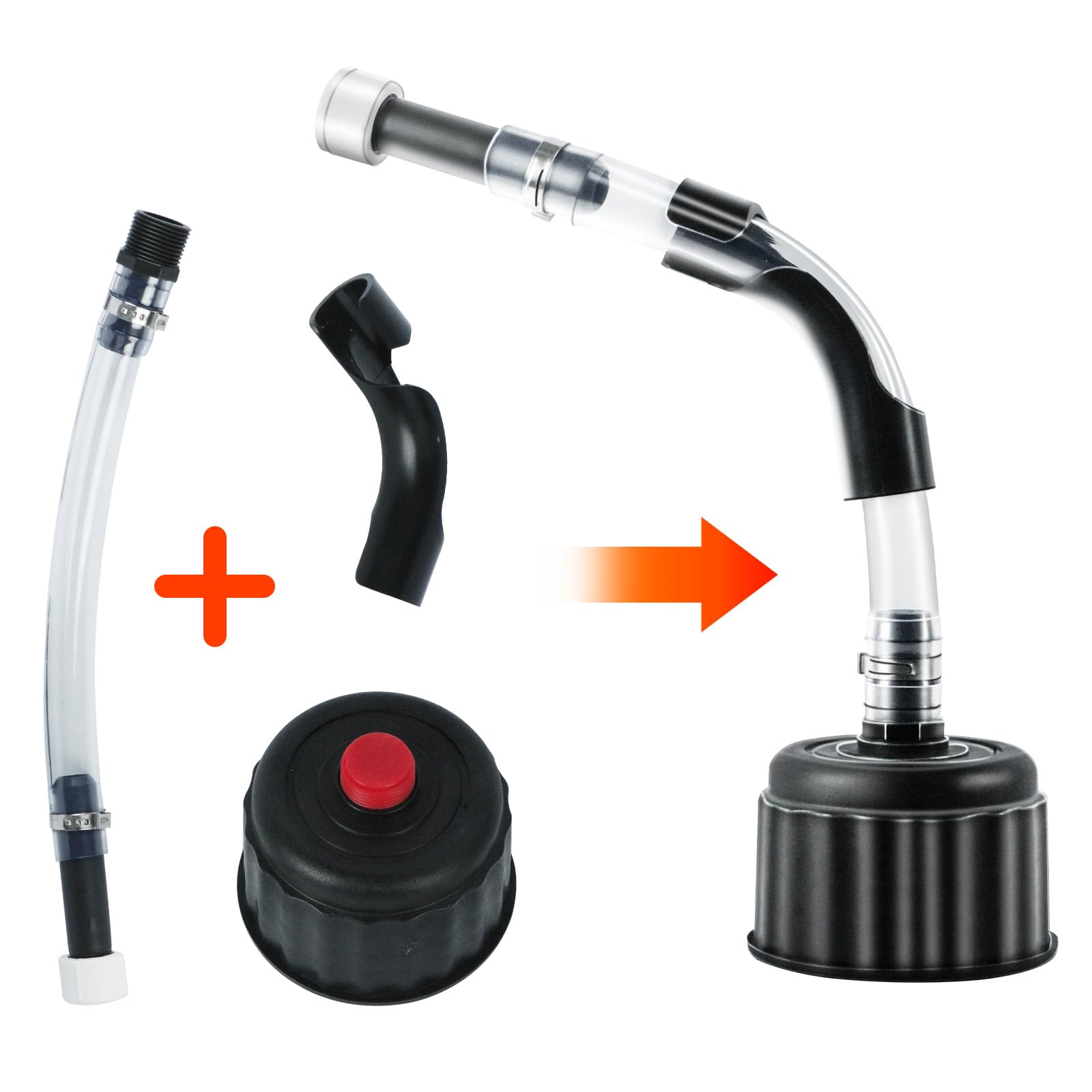 UHZZ Racing Fuel Tank Fill Port Hose and Cap Kit for VP Racing Fuel Tanks, Racing 5 Gallon Gasoline Tanks, Gas Cans, vp Racing F