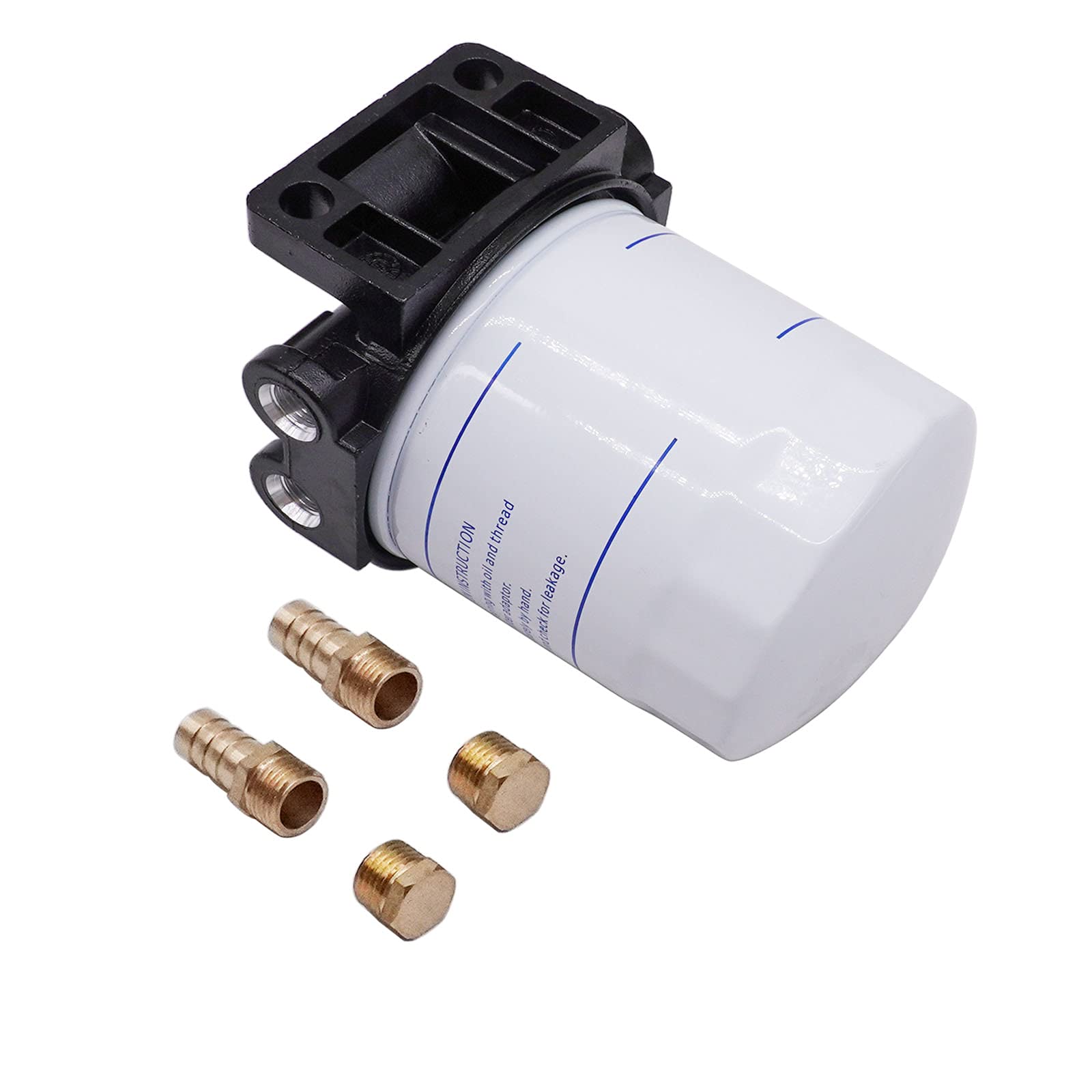 BOLEWIN Marine Boat Spin-On Fuel Filter Water Separator Kit - Model 35-802893Q4, 18-7983-1, 18-7848-1