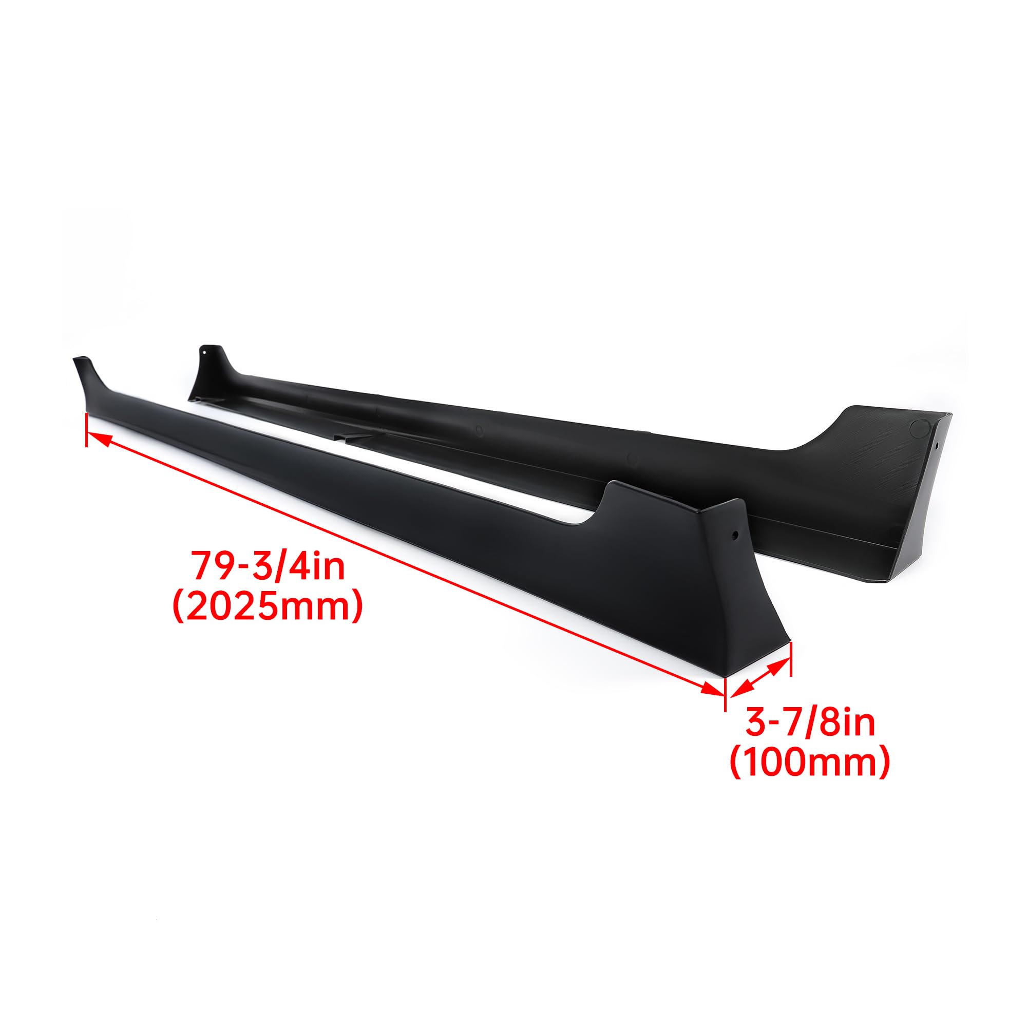 KUAFU Side Skirt Compatible with 2013-2017 Honda Accord 4DR Sedan Models Rocker Panels Guard Splitter Extension Spoiler Black PP