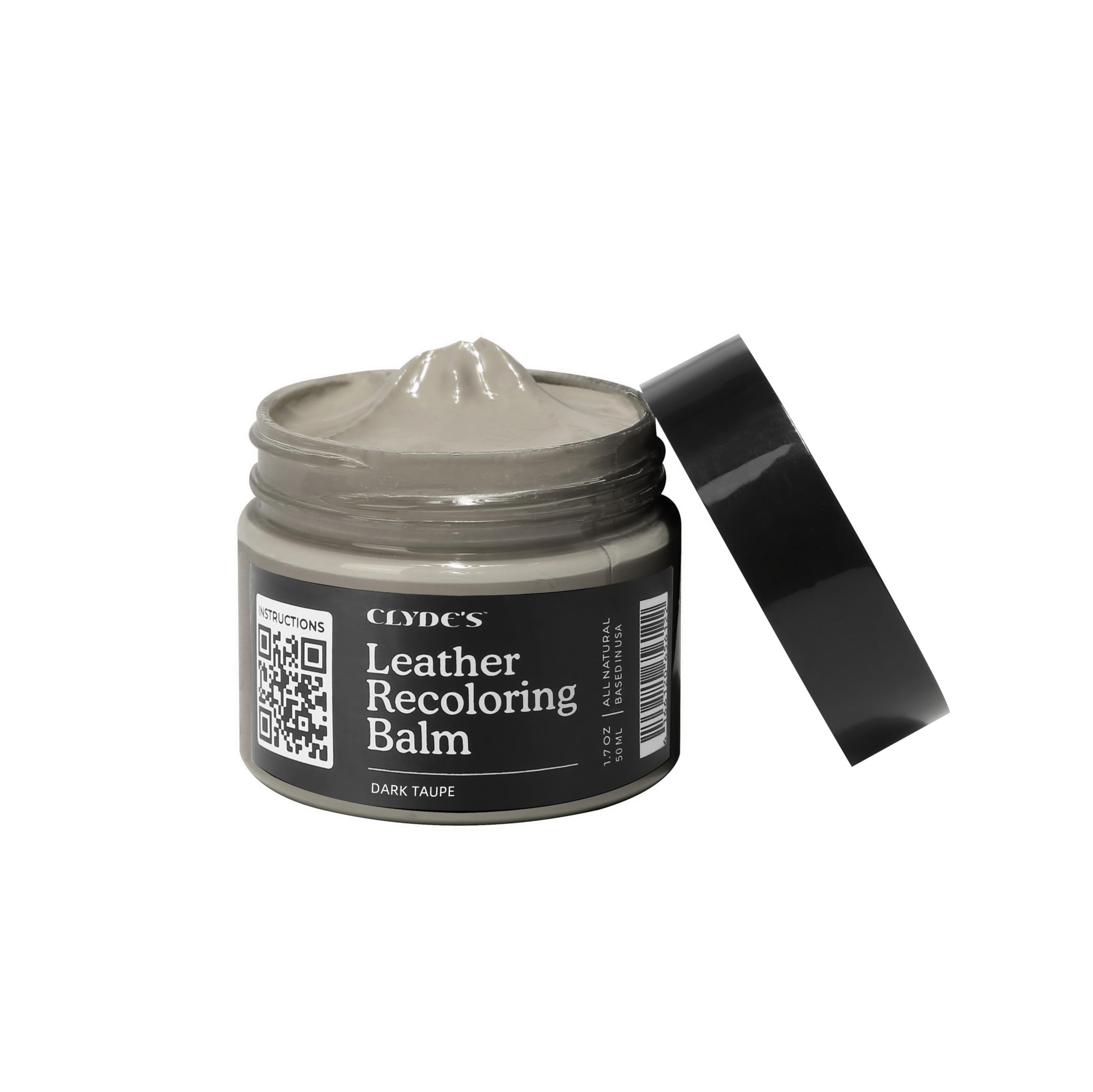 Clyde'S Recoloring Balm | Non-Toxic Material Dye & Restorer For Furniture, Car Seats, & More | 23 Colors (Dark Taupe, 50Ml)