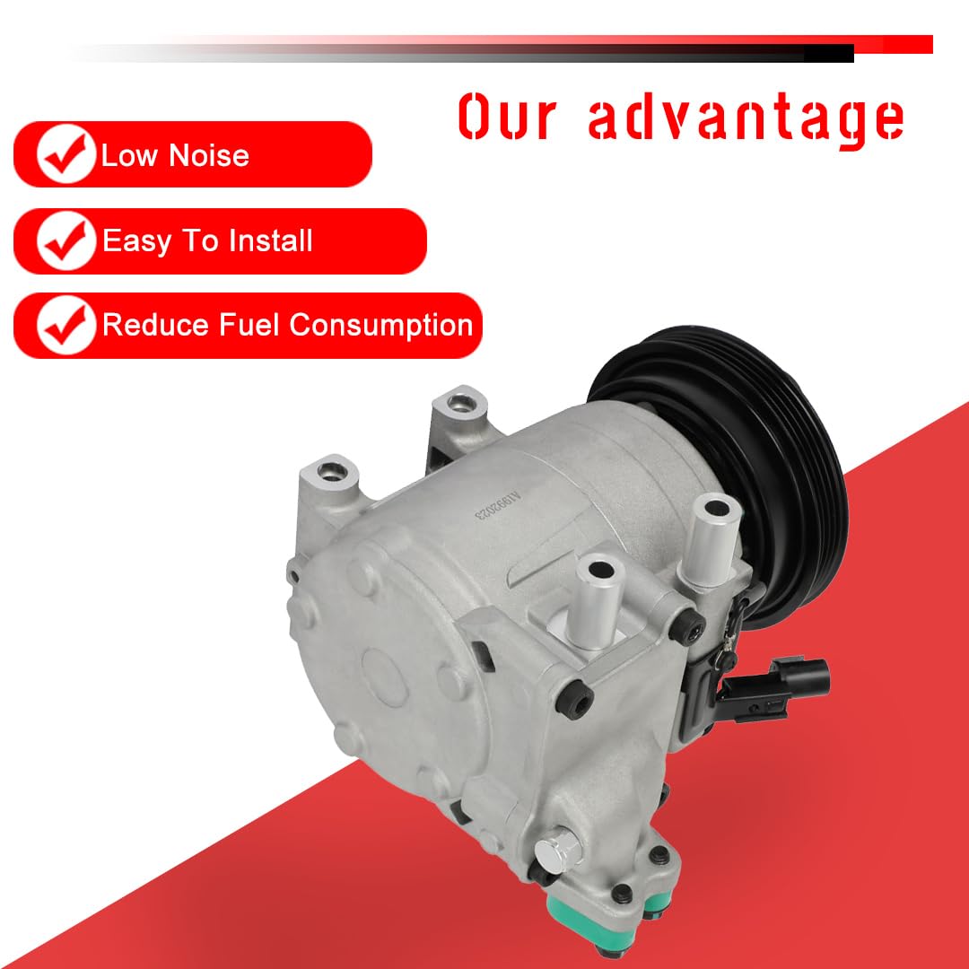 cciyu Air Conditioning Compressor 2001-2005 Fit for Hyundai Accent 1.6L AC Compressor Pump