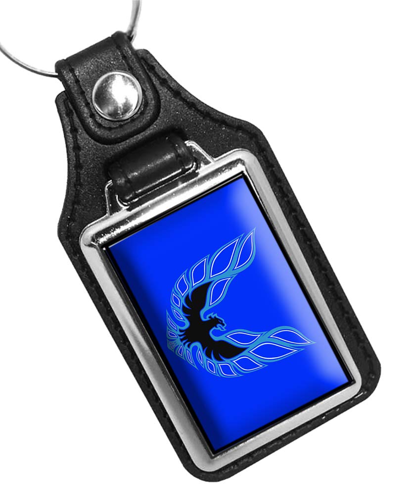 Brotherhood 1973-1978 Compatible with Trans Am Bird Emblem Design Martinique Blue Keychain Key Holder Key Ring For Men Heavy Dut