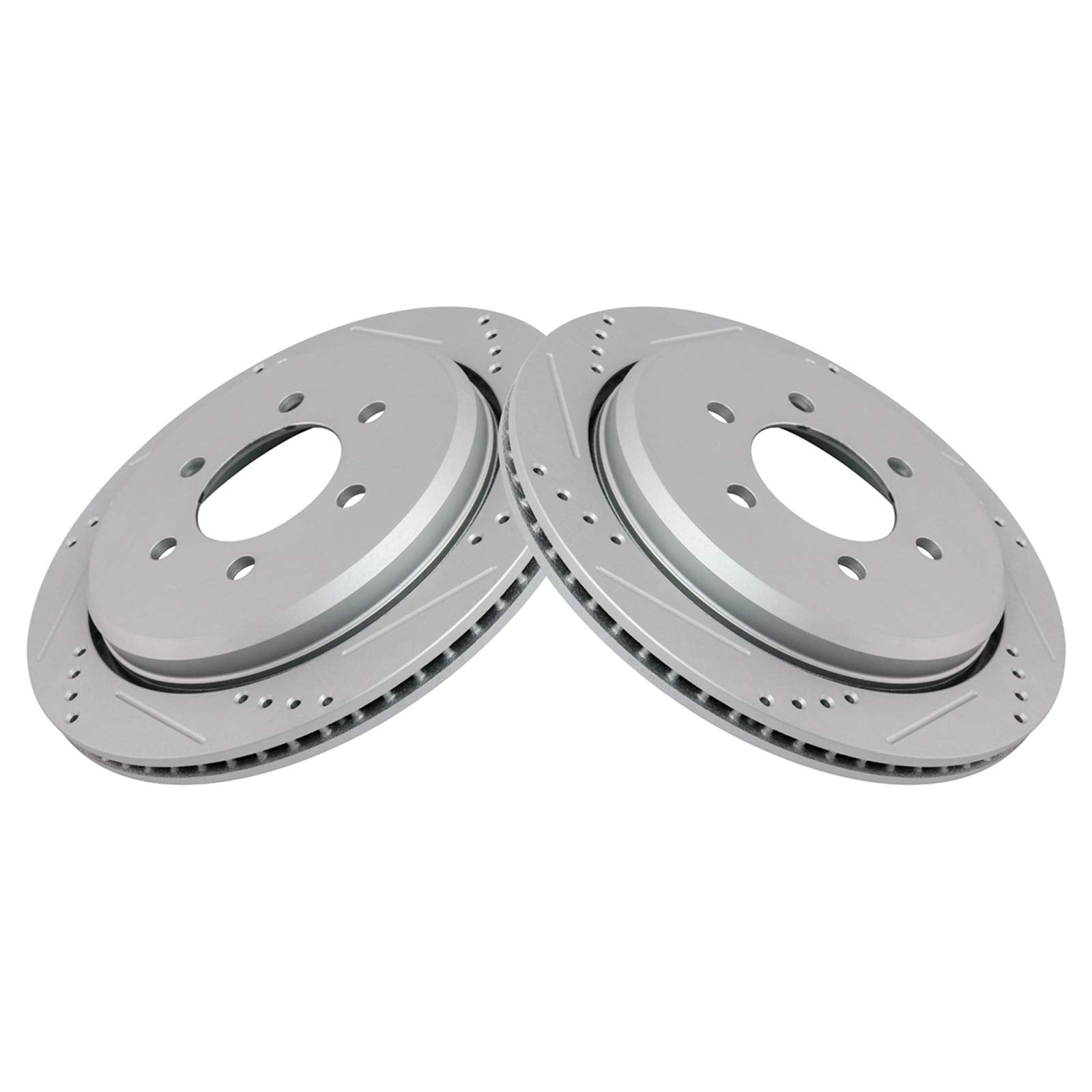 Trq Rear Performance Brake Rotors Set Premium G-Coated Compatible With 2003-2006 Ford Expedition Lincoln Navigator