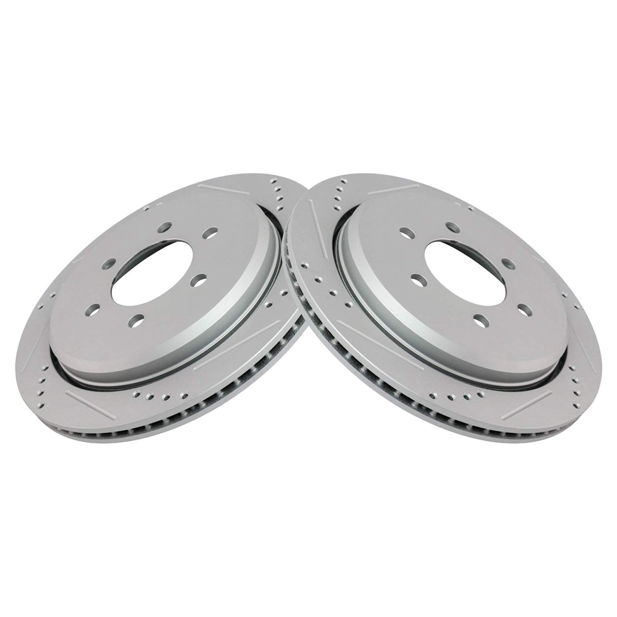 Trq Rear Performance Brake Rotors Set Premium G-Coated Compatible With 2003-2006 Ford Expedition Lincoln Navigator