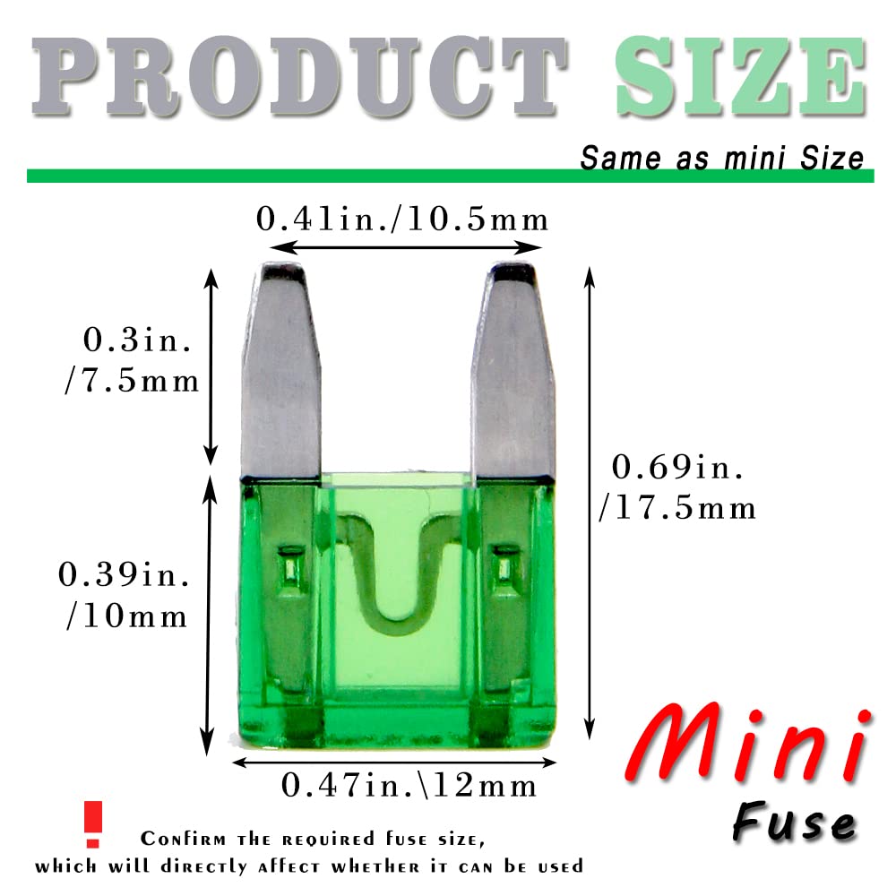 Fymusing 20 Pcs 30A Mini Blade Fuse, Automotive Fuse For Car Truck