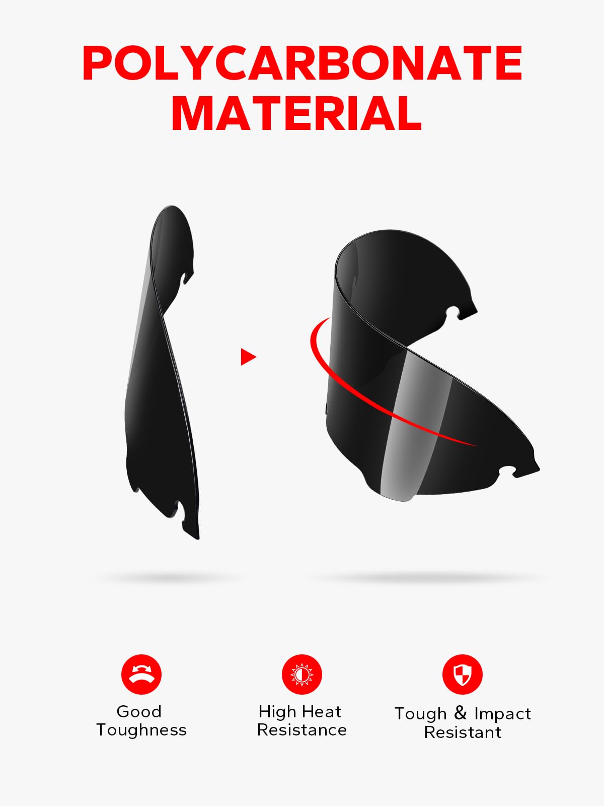 Amazicha 7'' Black Round Batwing Windshield Windscreen Wind Splitter Compatible For Harley Davidson Touring Street Glide Electra