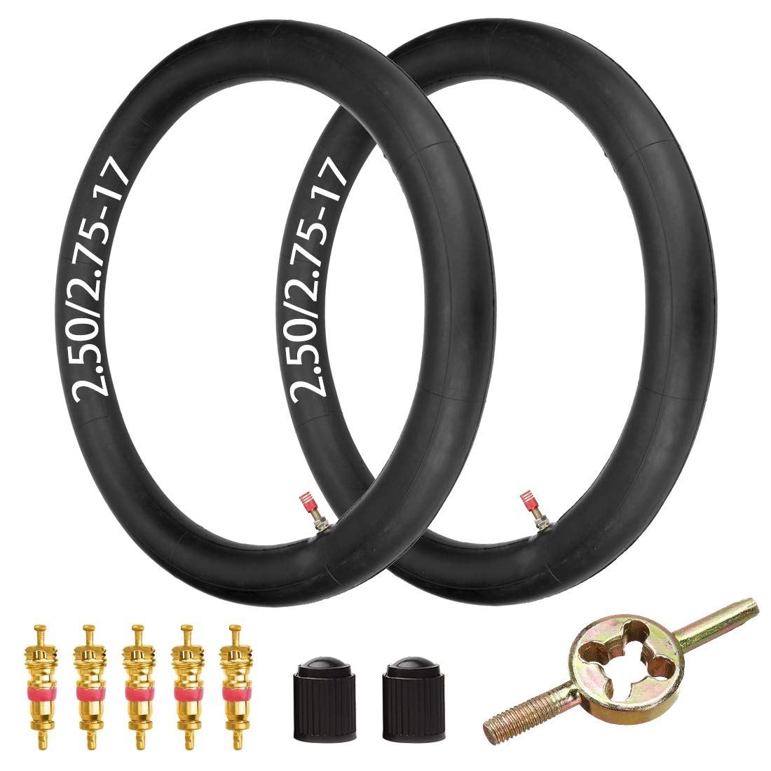 Fvrito 2.50/2.75-17 250/275X17 70/100-17 Inner Tube For Honda C70 Cl70 Cr80 Cr80R Crf80F Crf100F Crf125F 150R Ct 90 110 Xr100R Kawasaki Sm450R Sm510R Off Road Dirt Pit Bike Motocross Motorcycle Moped