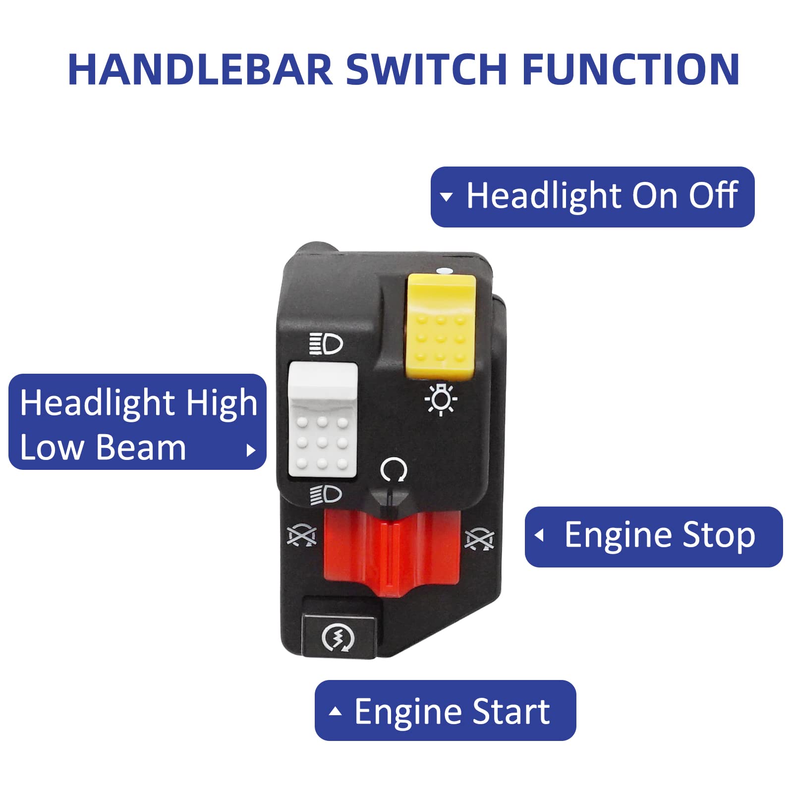 Handlebar Switch Start Stop Headlight For Honda Trx400Ex Sportrax 400 1999 2000 2001 2002 2003 2004,Oem# 35020-Hn1-000