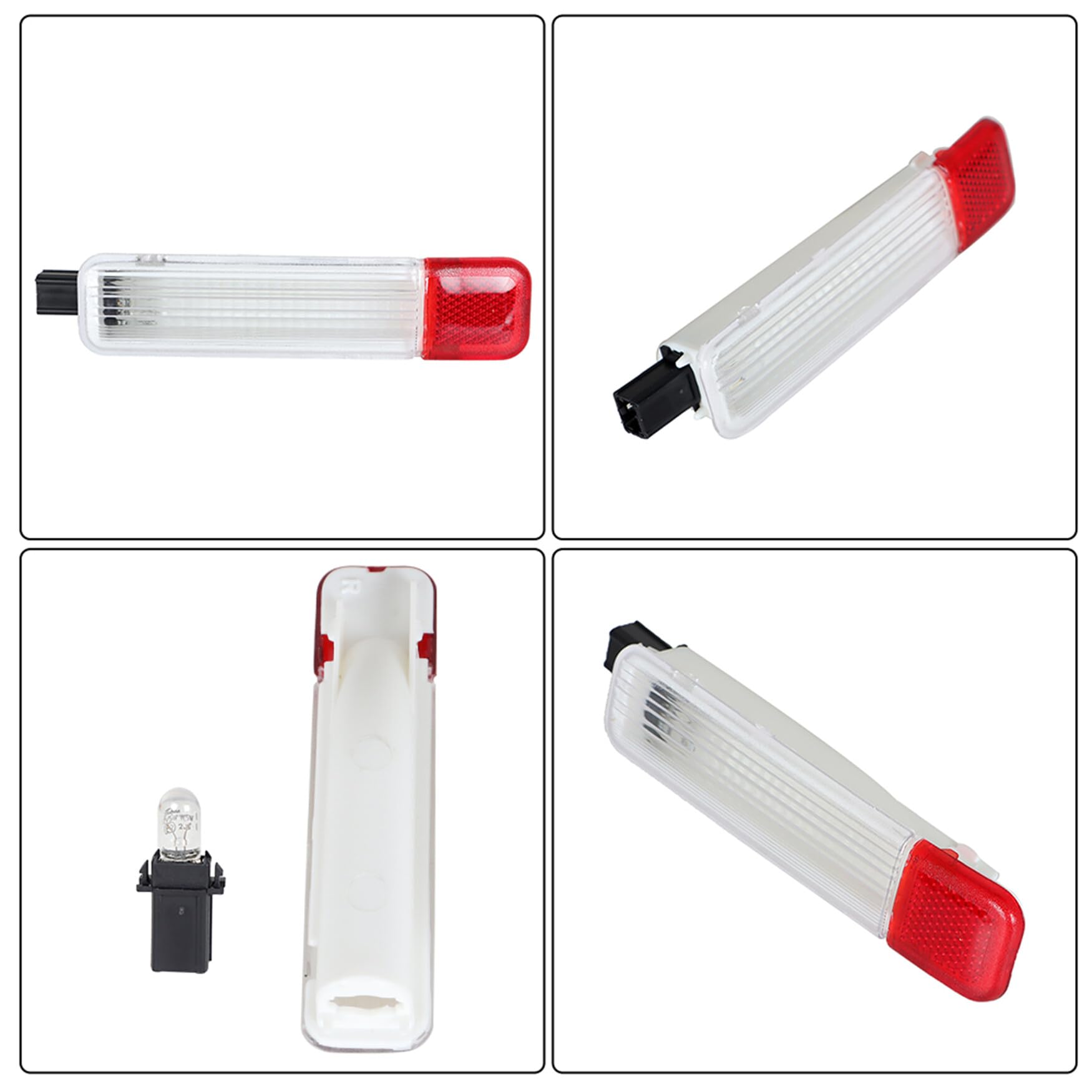 Wflnhb 2Pcs 15021517 Door Reflector Light Panel Replacement For Silverado Tahoe Suburban Sierra Front 15021518 Left+Right