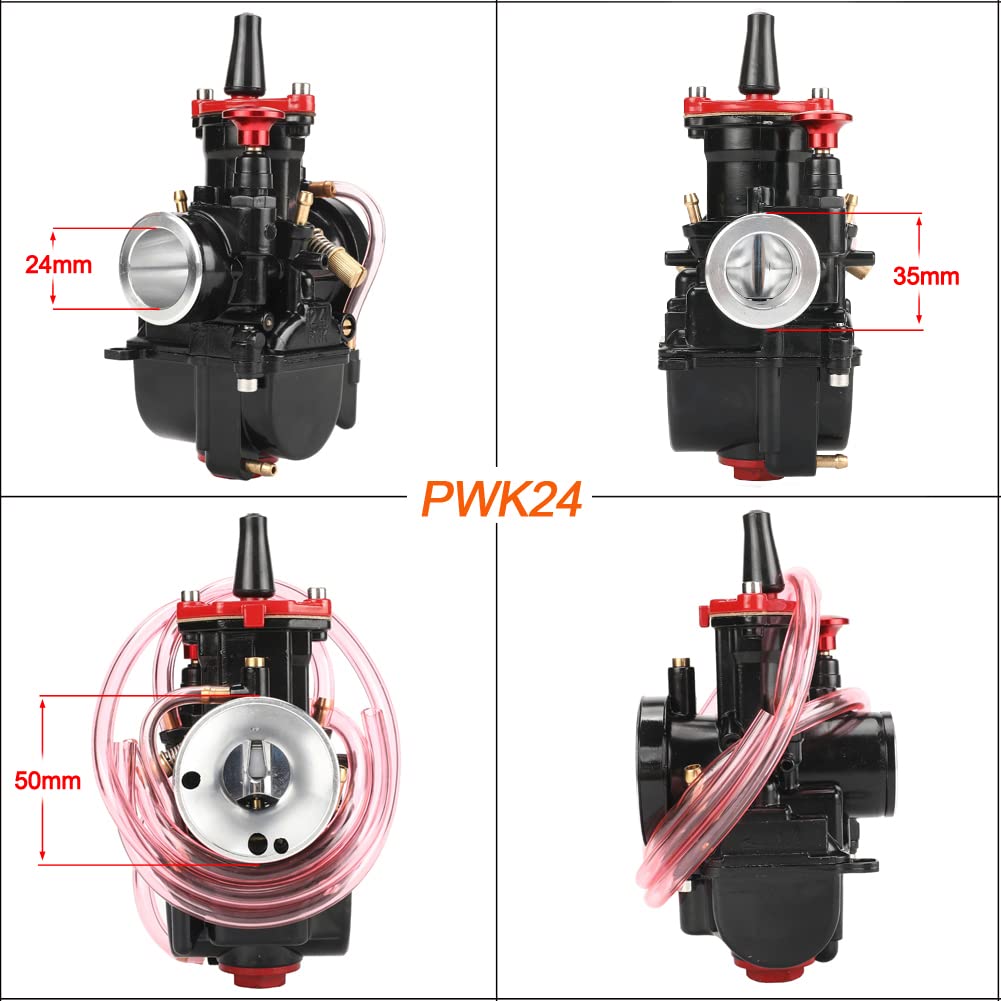 Pwk Carburetor 24Mm Racing Carb 50Cc To 110Cc 2T 4T Engine Carburetor Kits For Dirt Bike Motocross Motorcycle Scooter Atv Quad W