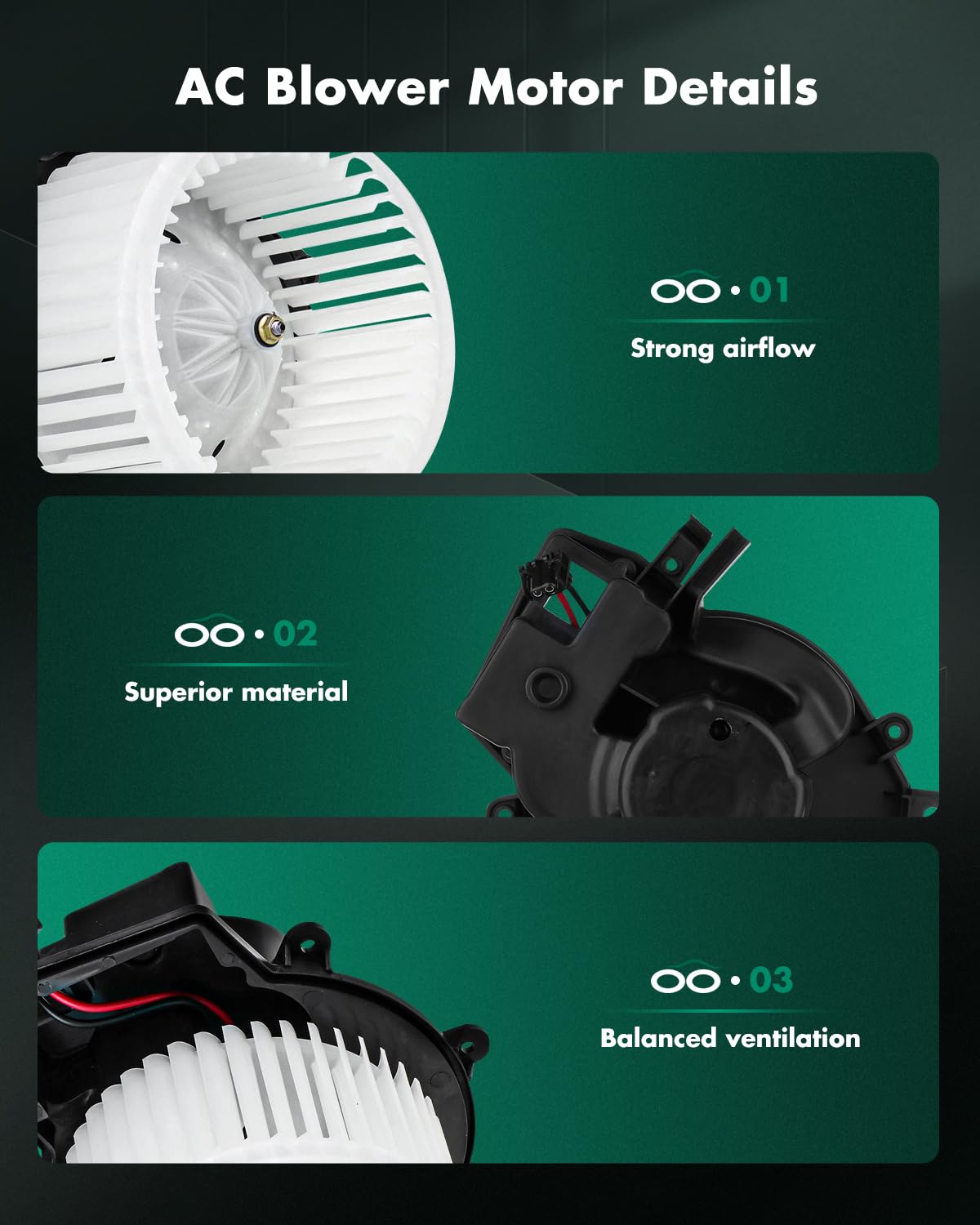 Scitoo 700190 Front Hvac Blower Motor With Fan Cage For Mercedes-Benz 2001-2012