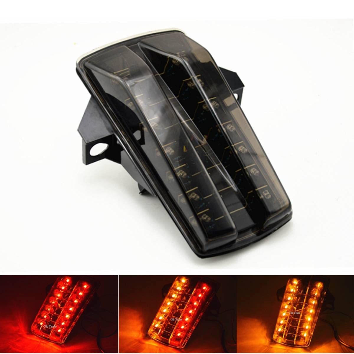 MZS Motorcycle Tail Light Turn Signal LED Integrated Blinker Smoke Compatible with SV650 2003-2008 / SV1000 2003-2007