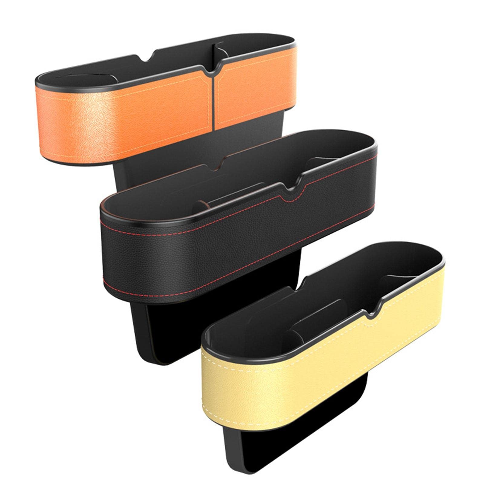 CALANDIS Car Seat Gap Organizer W/Cup Holder for Phones Keys Cards Black