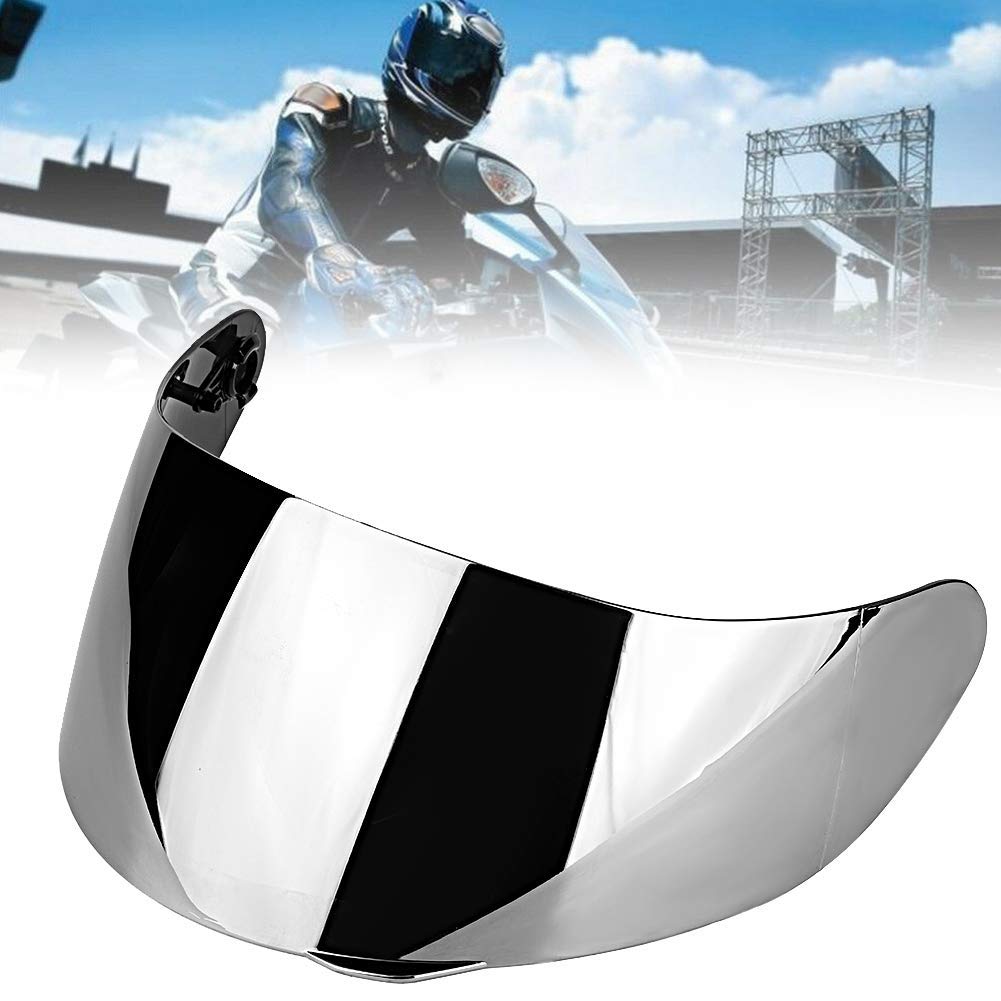 Qiilu Motorcycle Wind Helmet Lens Visor Full Face Fit For Agv K1 K3Sv K5(Sliver)