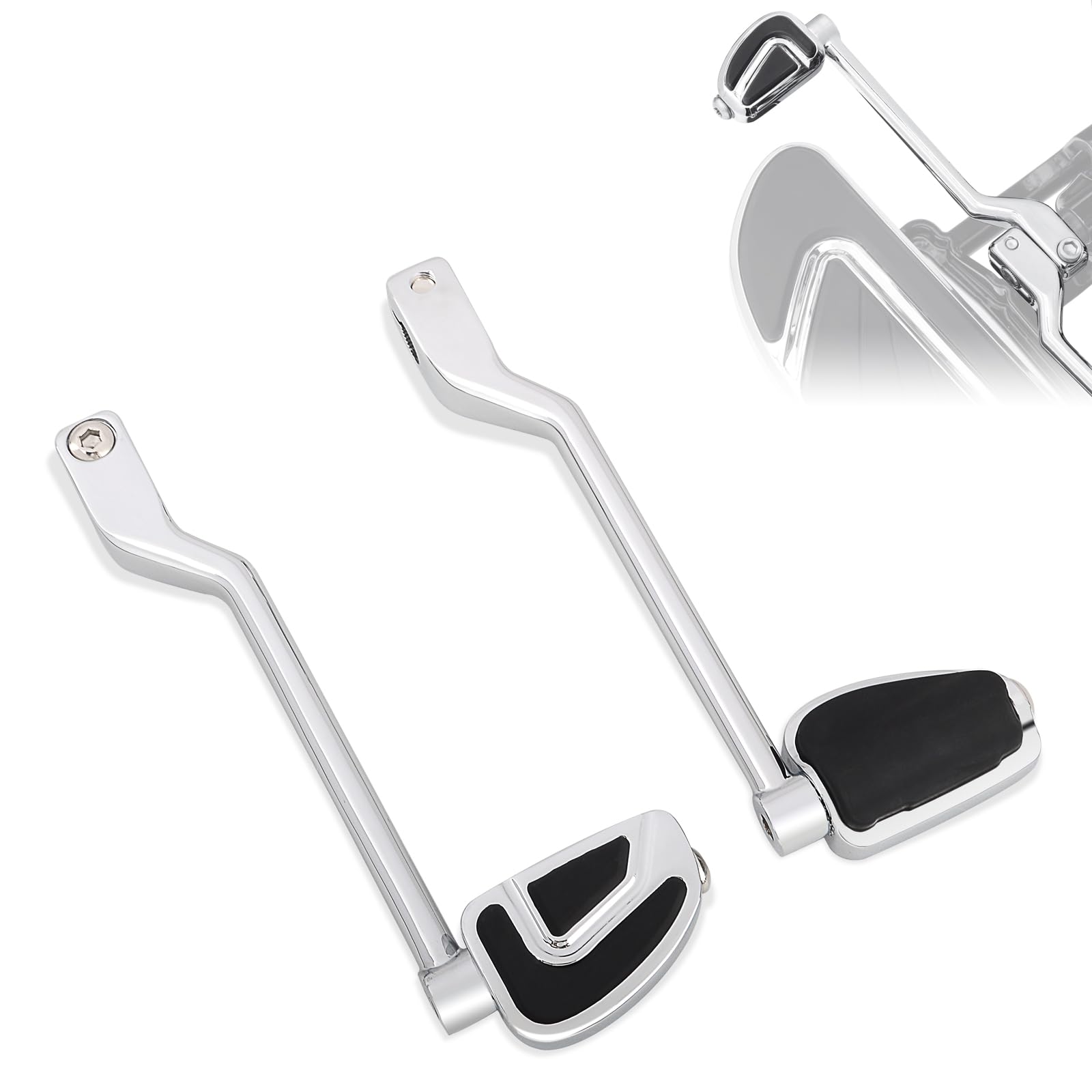 Wowtk Heel/Toe Shifter Levers W/Shift Pegs, Front And Rear Shifter Pegs For Harley '86-'17 Fl Softail, '88-Later Touring Cvo Roa