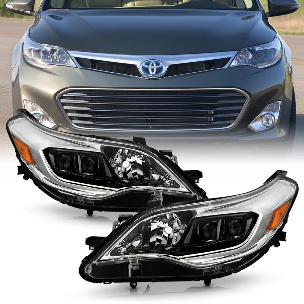 KEEKPO - For 2013-2015 Toyota Avalon Halogen Type Factory Projector Headlights Headlamps Pair Replacement Left+Right
