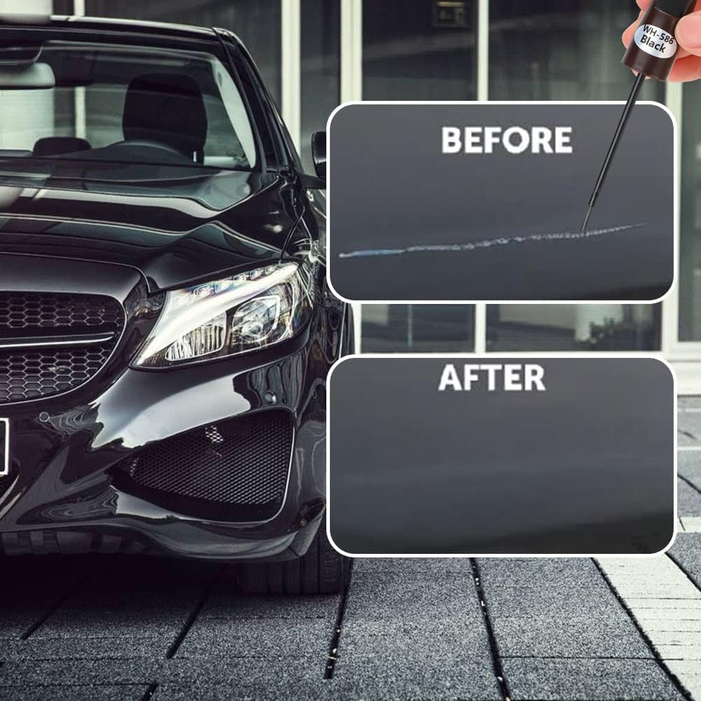 Black Touch Up Paint For Cars, Two-In-One Car Paint Scratch Repair Pen, Quick & Easy Solution To Repair Minor Automotive Scratch