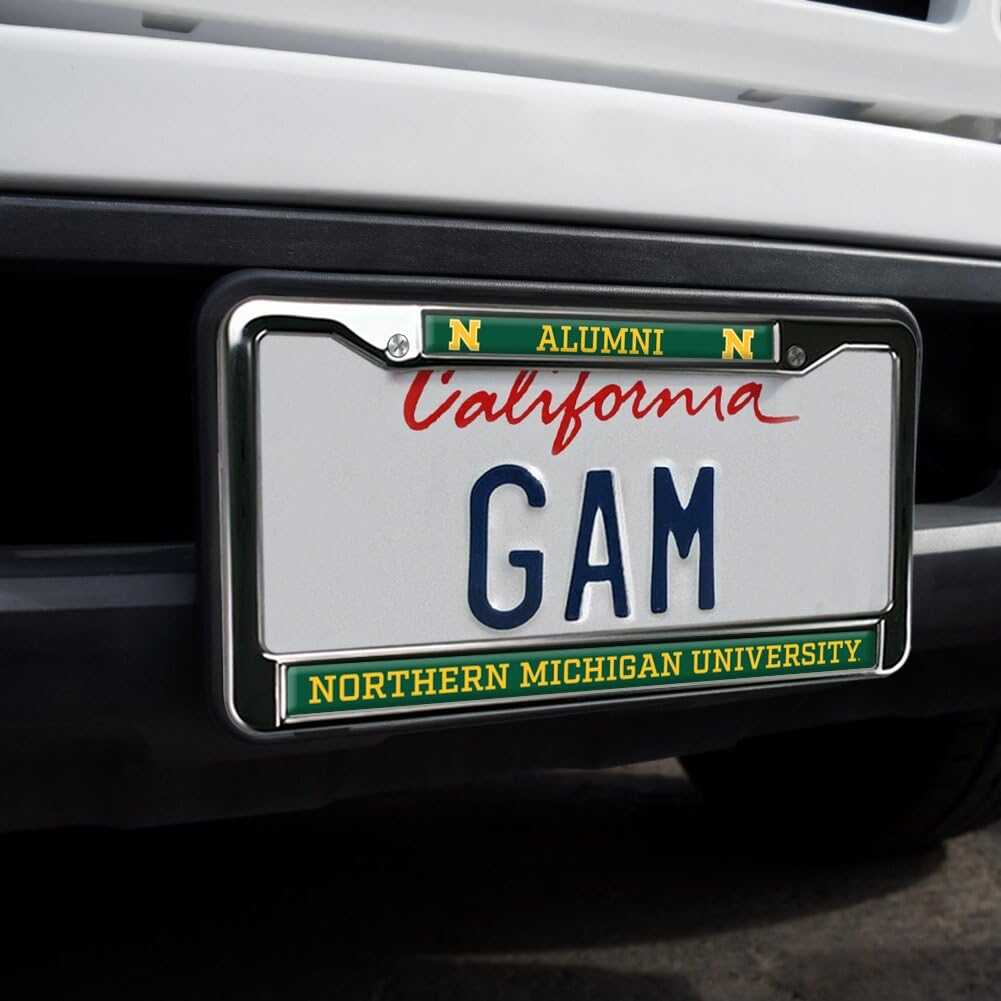 GRAPHICS & MORE Northern Michigan University Alumni Metal License Plate Frame - Full Size, Wildcats Color