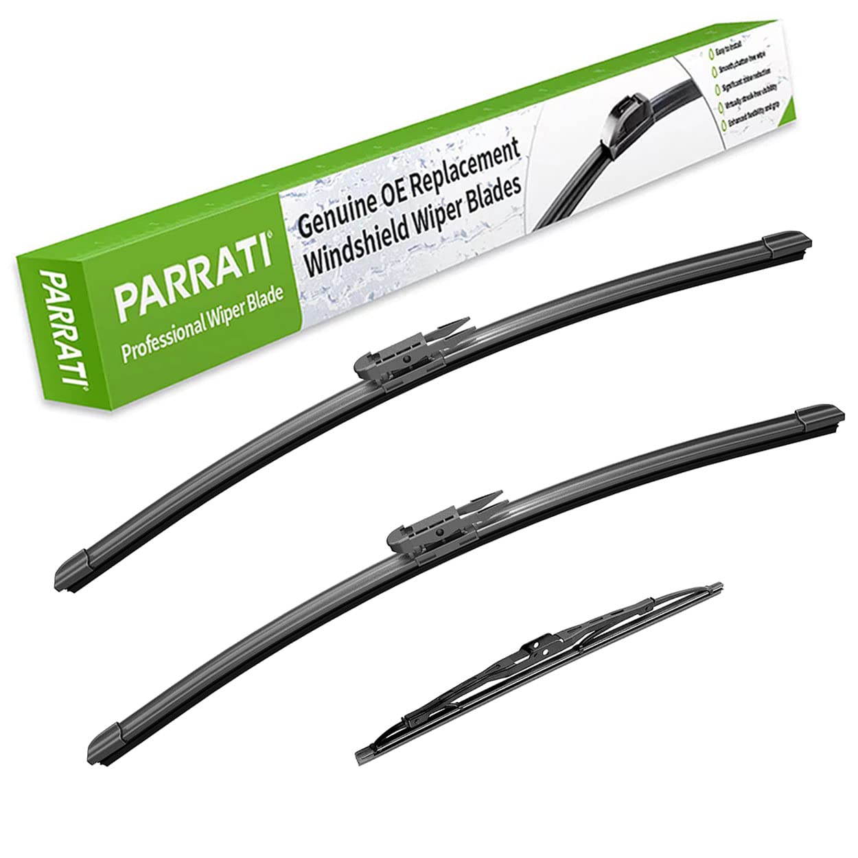 Parrati High Performance Premium All-Season Automotive Windshield Wipers With Rear Wiper Blades Replacement For 2006-2015 Audi Q