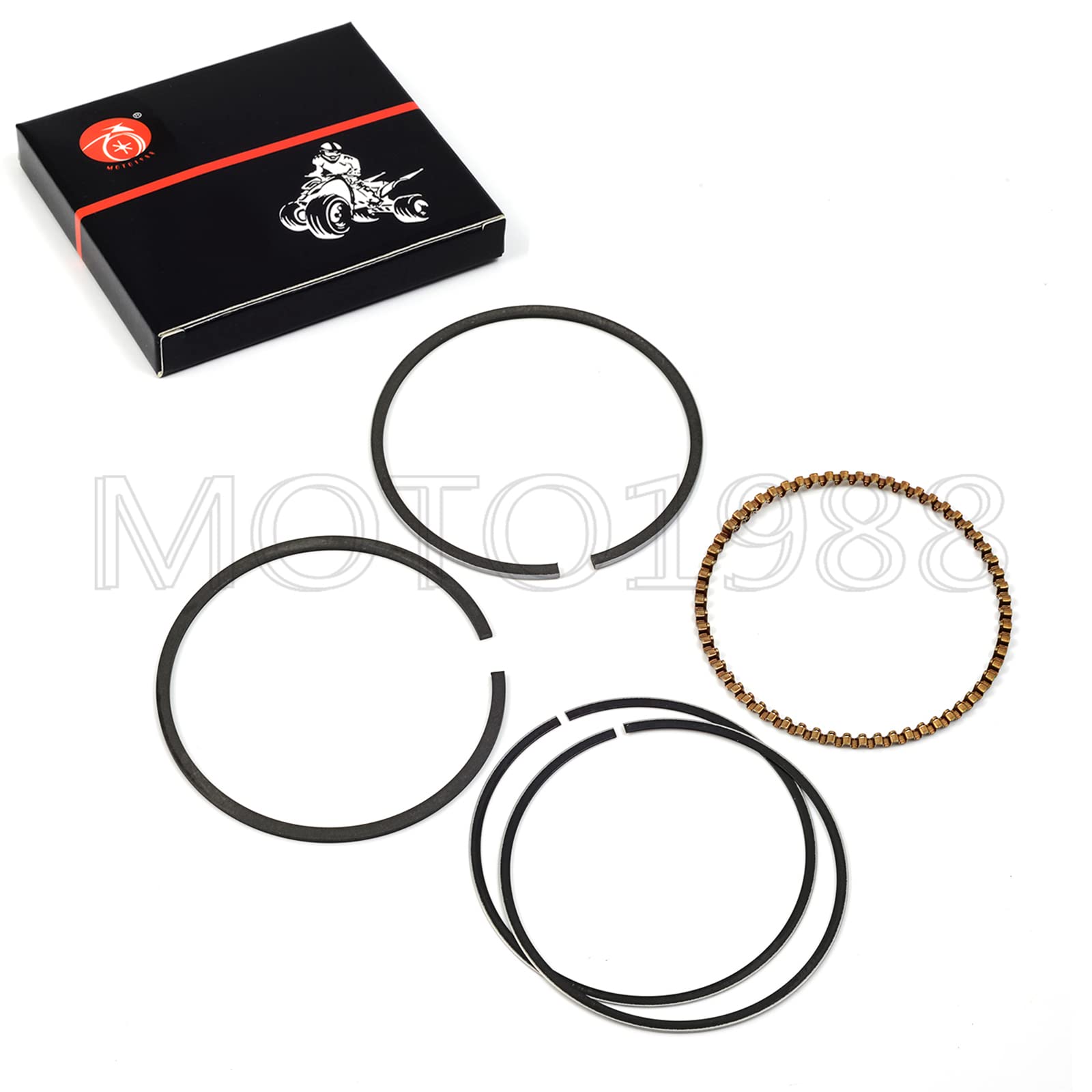 Moto1988 Piston & Ring Ang Gasket For Ezgo Txt 4 Cycle Gas Golf Cart 295Cc Mci Fuji Robin Engine 1991-2008 Oem 26607-G01 26608-G