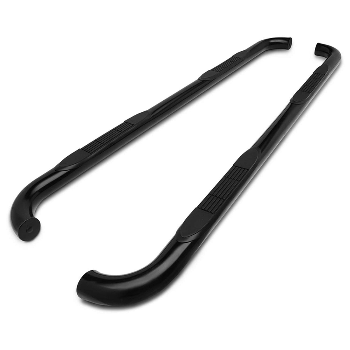 TAC Side Steps Fit 2004-2024 Nissan Titan Crew Cab / 2016-2024 Nissan Titan XD Crew Cab Truck Pickup 3'' Black Side Bars Nerf Ba