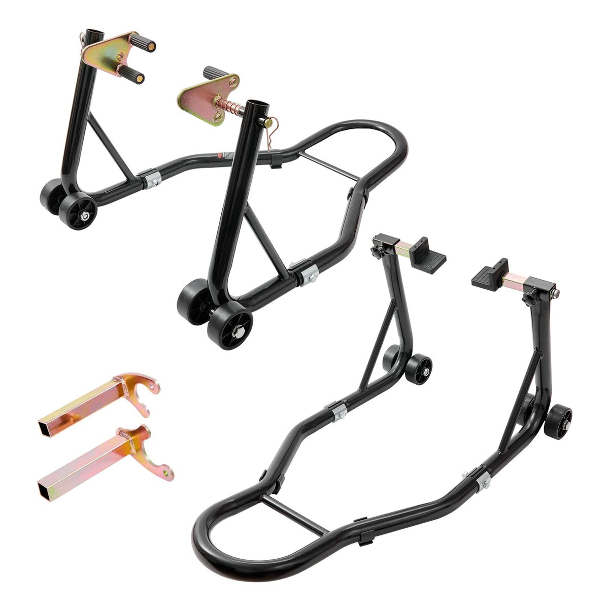 vevor Motorcycle Stand Lift, 850lbs Front Rear Combo Stand Lift Stand, Front Wheel Fork Stand, Rear U+L Fork Swingarm Spool Stan