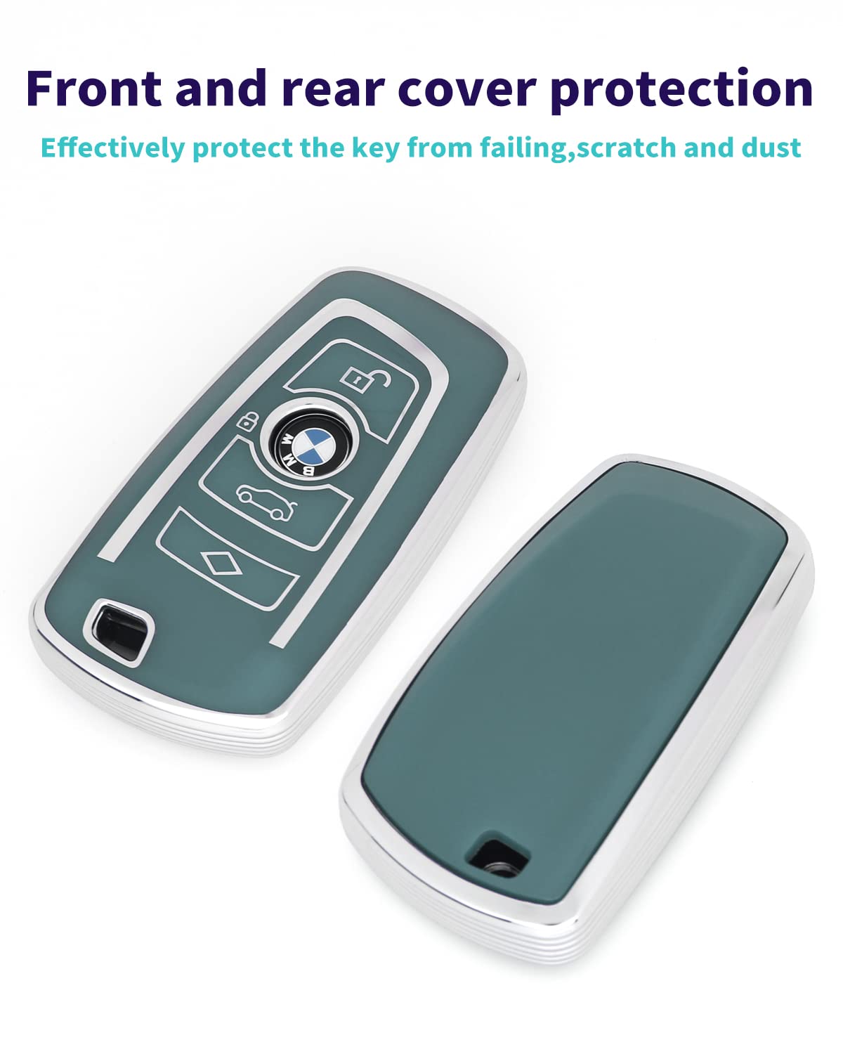 Haoyoumei Suitable For Bmw Key.Advanced Soft Tpu Key Case Is Compatible With 1 X1 X3 2 X4 4 X5 5 X6 M5 6 7 F20 3 Gt3 Gt5 Key 360