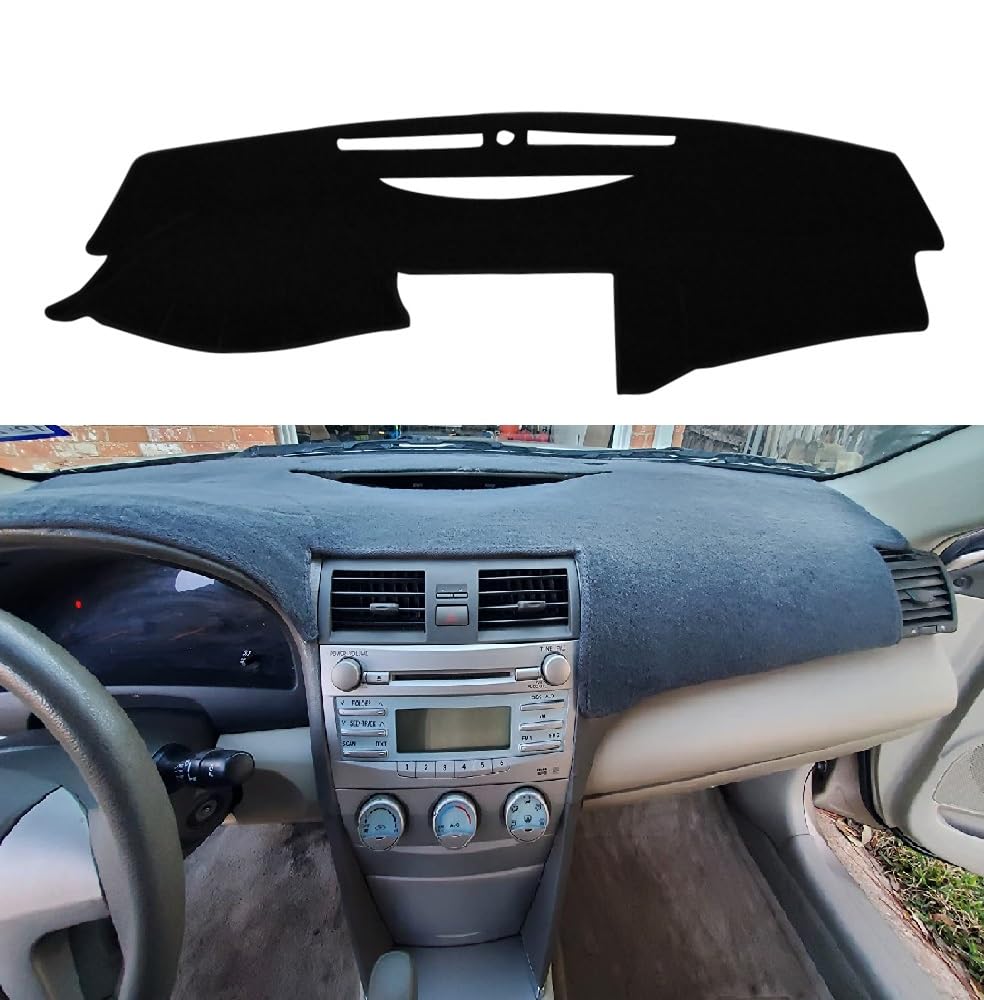 Kedakeji Car Carpet Dashboard Cover,Dash Cover Mat Compatible With Toyo Ta Camry 2007 2008 2009 2010 2011 (Black)