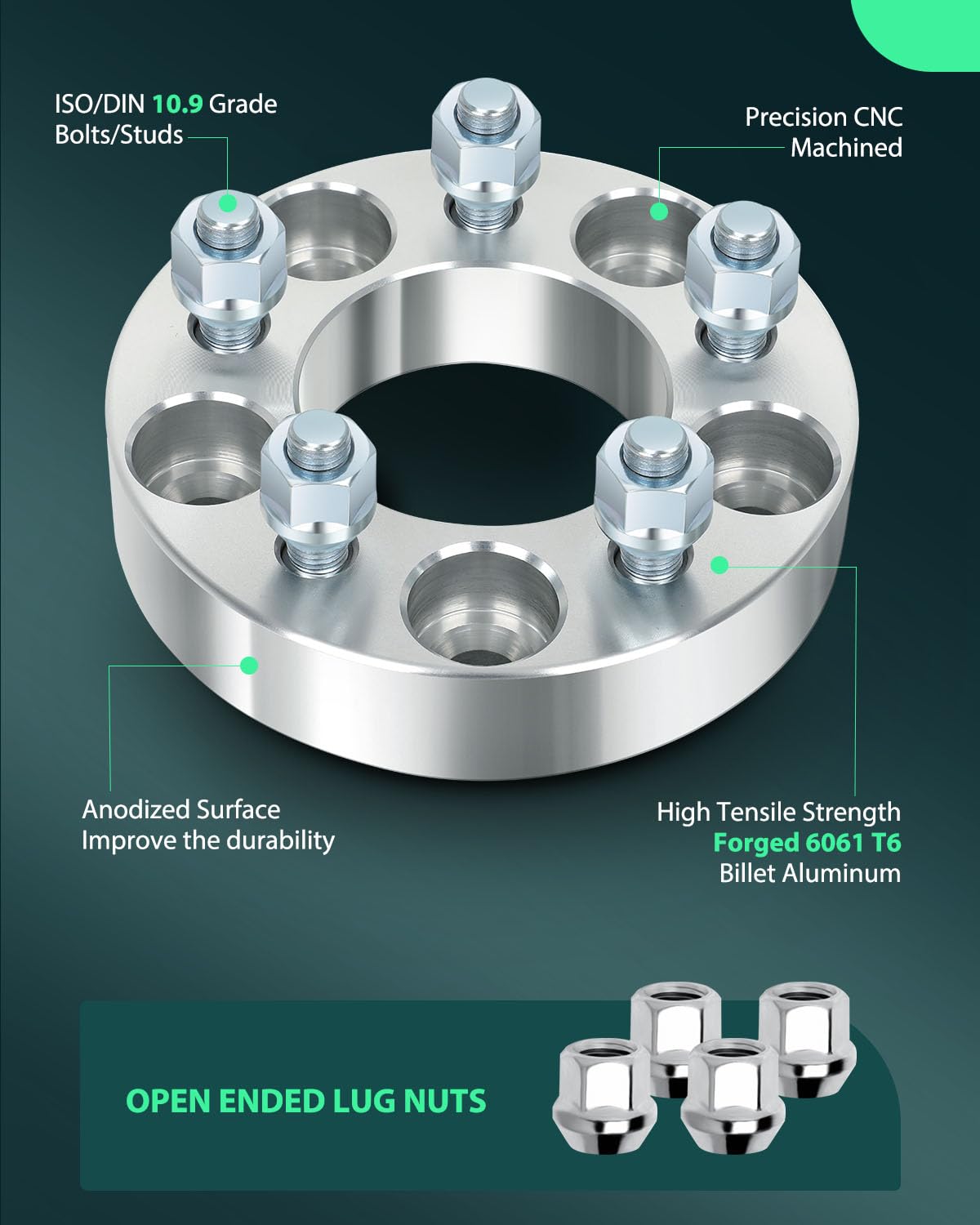 Scitoo 4Pcs 5X4.5 To 5X108 Wheel Adapters 1.25 Inch Bore 74Mm Studs 12X1.5 5 Lug Wheel Spacers No Hubcentric Fit For Hyundai Tuc