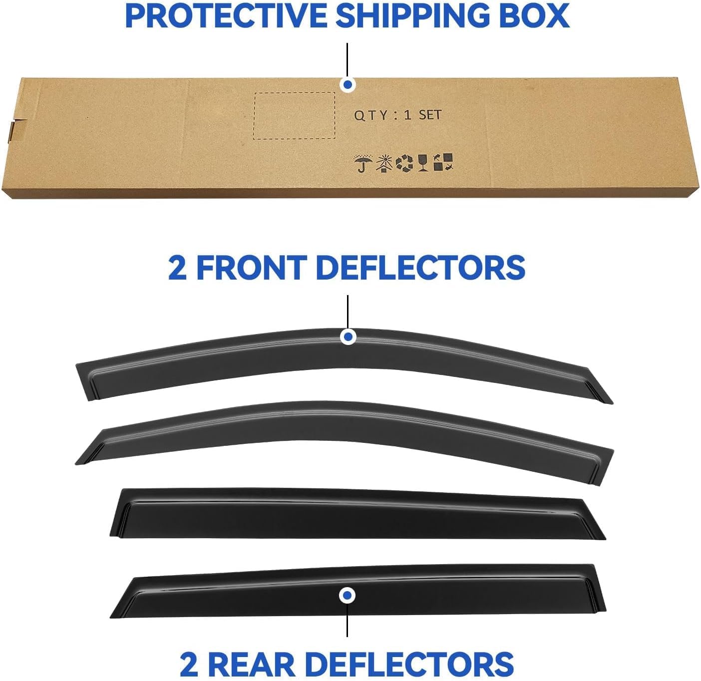 Window Visors Rain Guards Shield for 2020 2021 2022 2023 2024 2025 Subaru Outback, Out-Channel Window Vent Wind Deflectors Visor