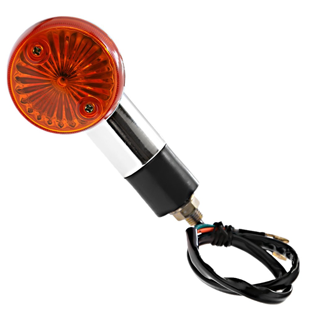Motorcycle Turn Signal Indicator Amber Lights Amber Chrome Bullet Front Rear Compatible With Honda Fury Interstate Nighthawk Reb