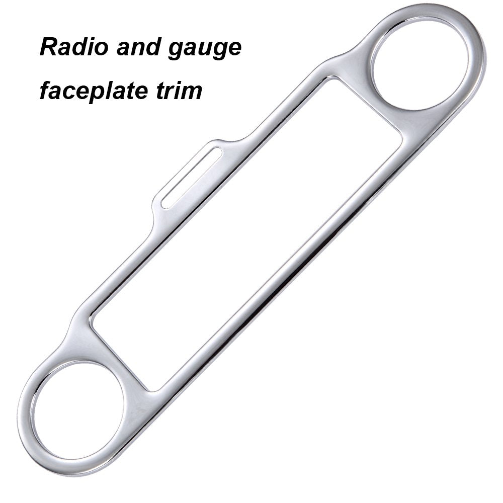 9 Pcs Stereo Accent Speedometer Speaker Trim Loop Set Compatible For Harley Davidson Electra Street Glide Ultra Classic Models 1