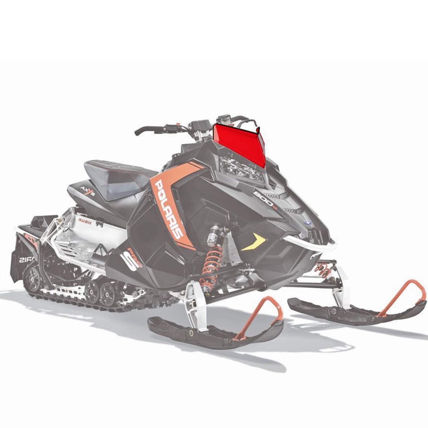 Polaris Snowmobile New Oem Low Windshield With Striped Logo, 2880387