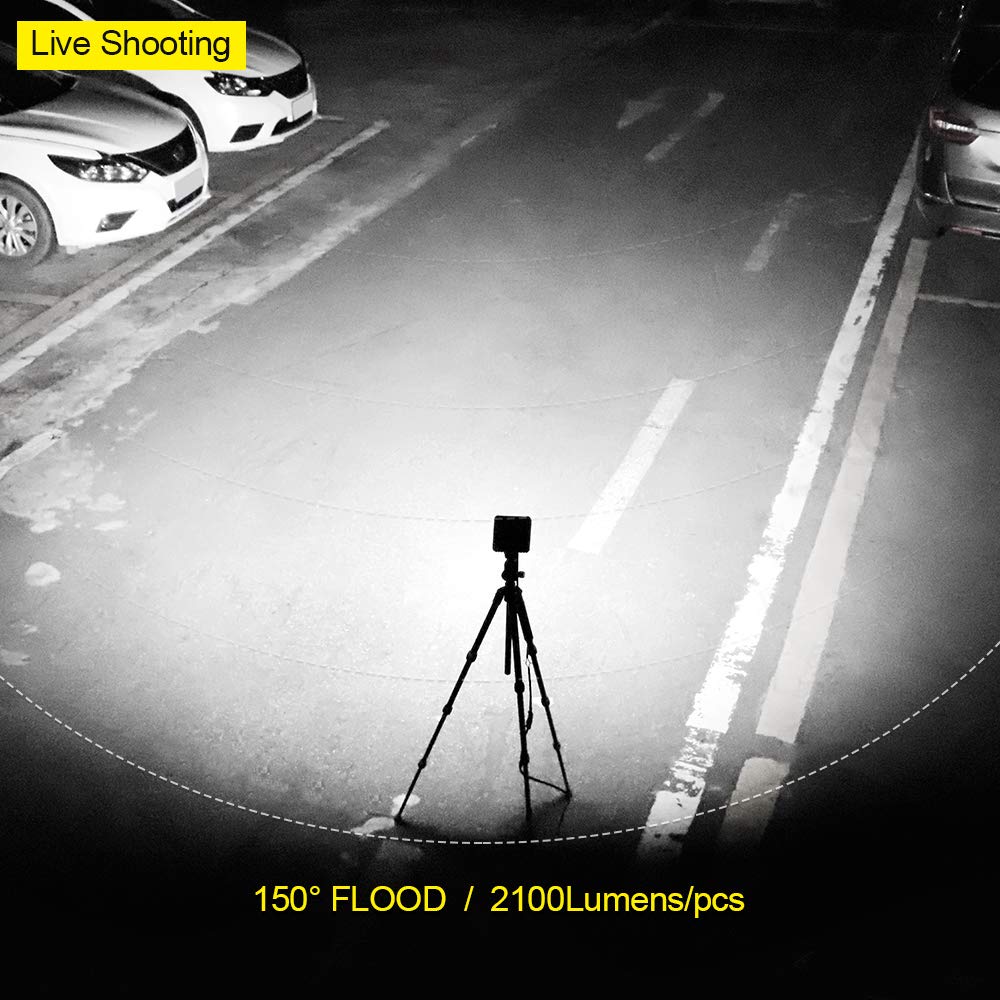 Exzeit 60W Led Work Lights For Truck, 150 Flood Led Trator Lights, 4200Lms Off Road Lights, 4.4Inches, 12/24 V Led Light Bar