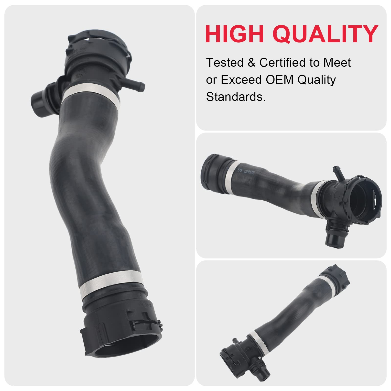 Engine Upper Radiator Coolant Water Hose Pipe Compatible With Bmw E82 E88 E92 E91 E90 Z4 128I 323I 325I 328I 330I Replace 17127531579