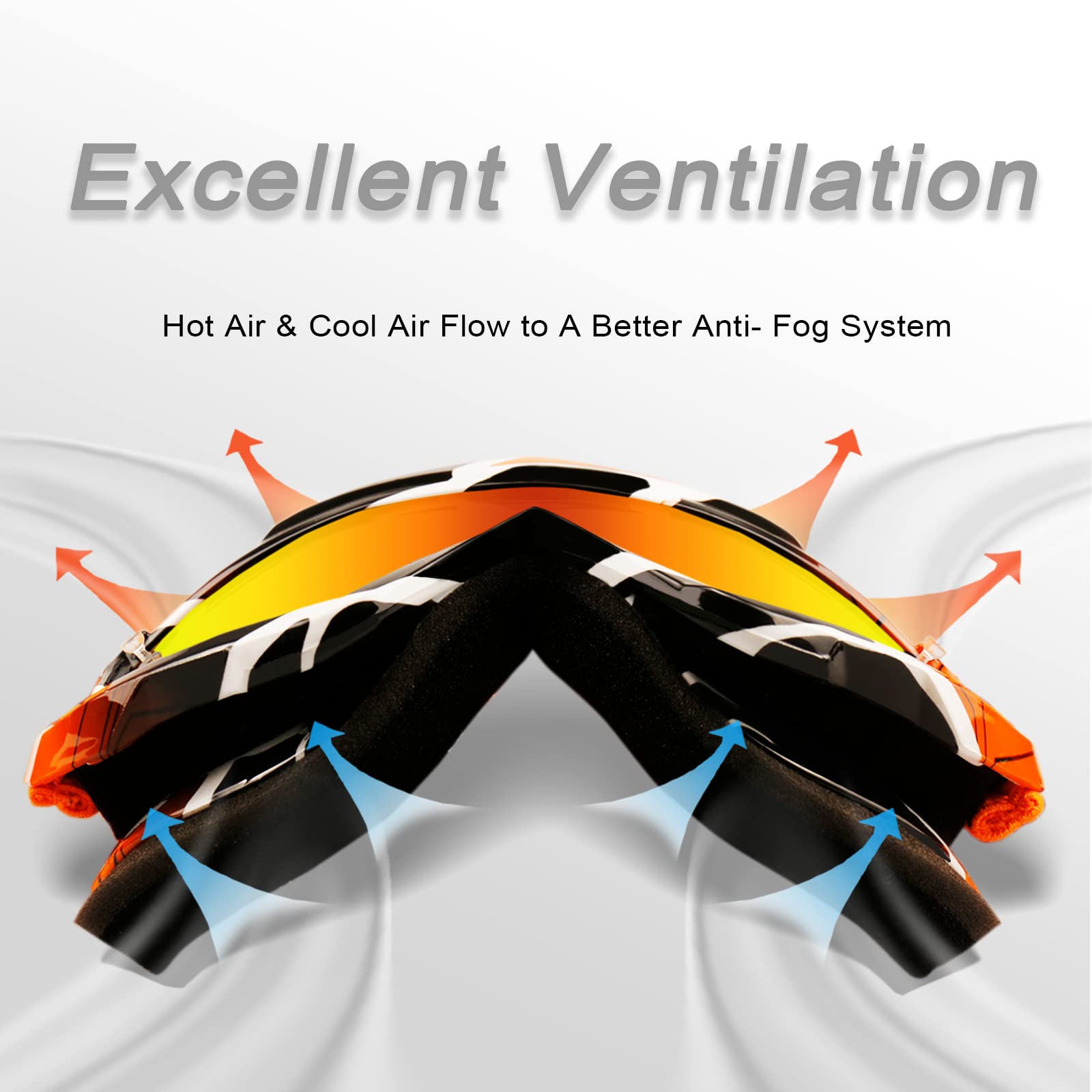 Nenki Youth Kids Dirt Bike Goggles, Kids Motocross Goggles Otg Mx Atv Motorcycle Goggles Off Road Glasses With Anti Fog 100% Uv Protection Lens,Orange Tinted Lens