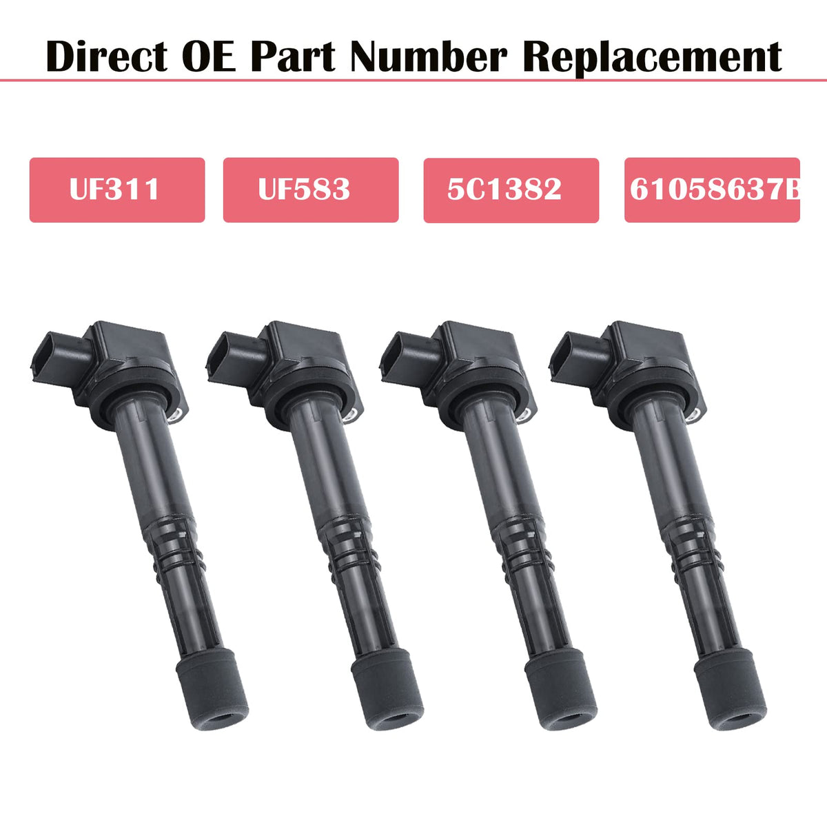 Set of 4 Ignition Coil Pack Fits for L4 2.4 2.0 2002 2003 2004 2005 2006 2007 20 WBCARB09L7P8YCM