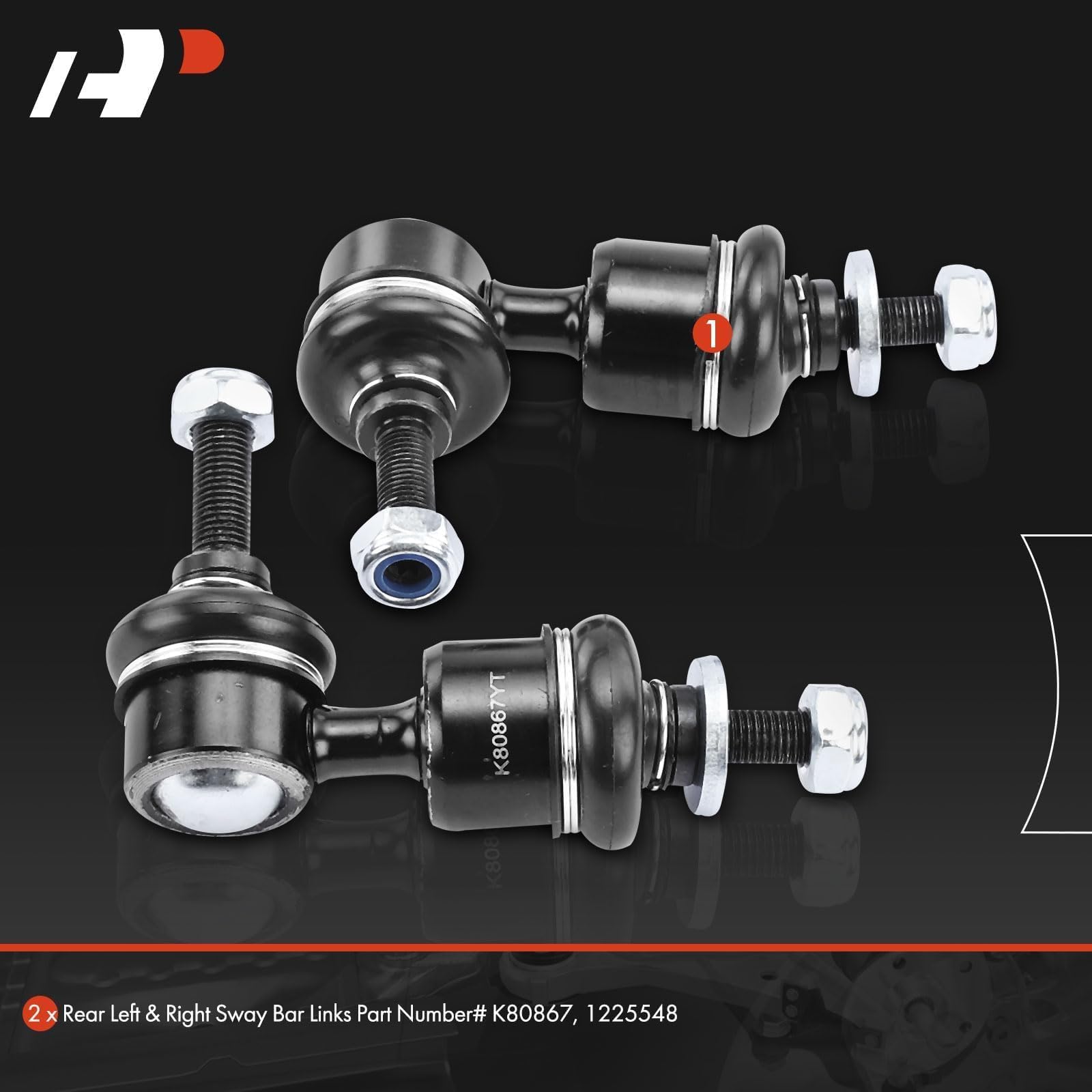 A-Premium 2 X Rear Sway Bar Links Stabilizer Bar Links, Compatible With Mazda 3 2004-2013, 3 Sport 2009-2013, 5 2006-2017, Volvo