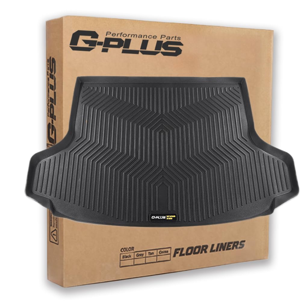 G-PLUS Rear Trunk Mat Compatible with Honda HRV 2023 2024 TPE All Weather Full Cover Protection 1 Piece Black Cargo Mats Floor M
