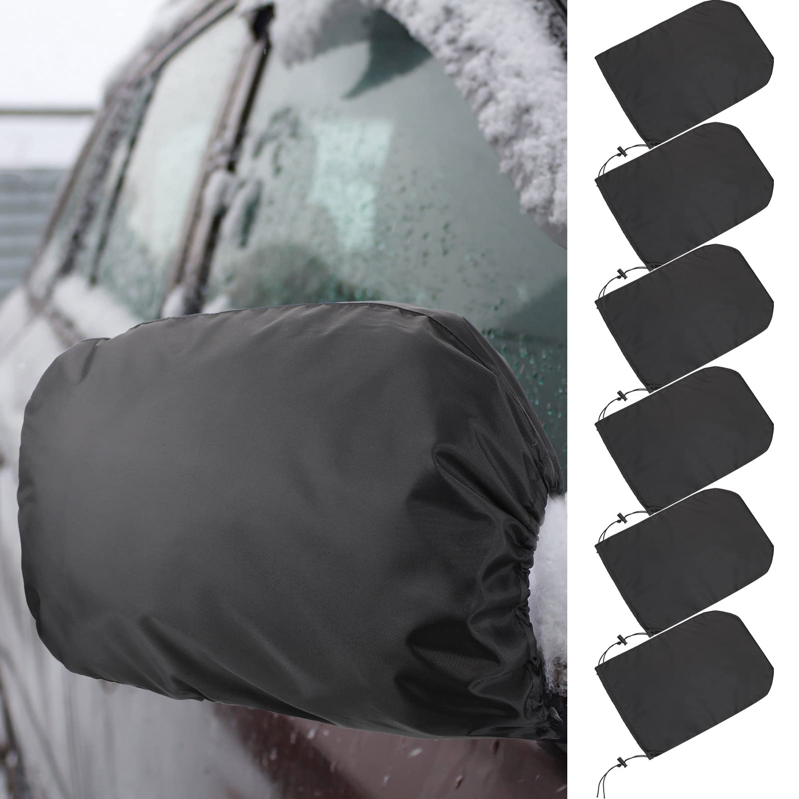 Frienda 6 Pieces Waterproof Side Mirror Covers Auto Rearview Protection Cover Exterior Rear View Accessories Car Mirror Accessor