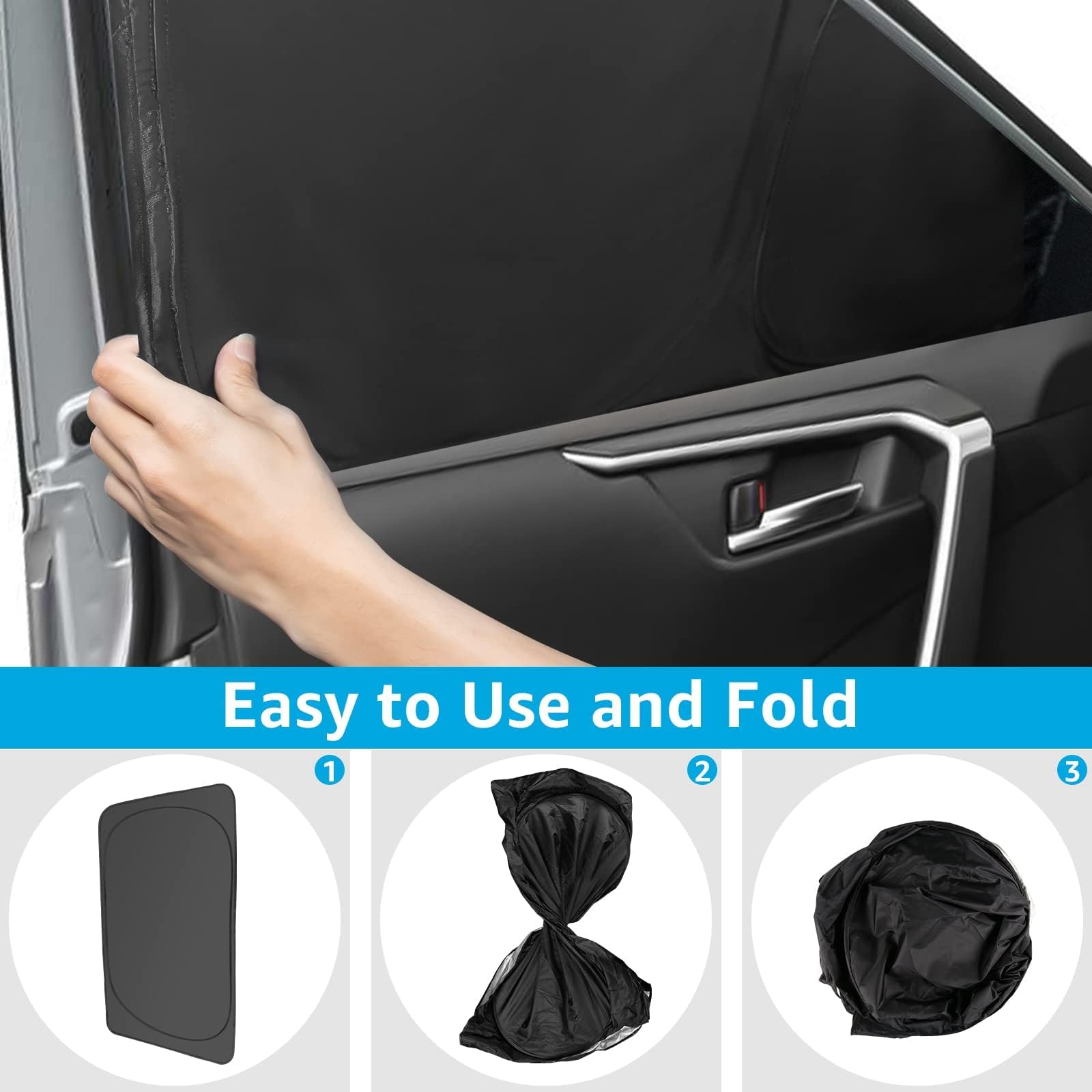 Proadsy 2025 Upgrade Window Shades For Rav4 2019-2024 2025 Side Windows Rear Windshield Triangular Window Sunshade For Baby/Camping Sun Uv Rays And Privacy Protection Set Of 7