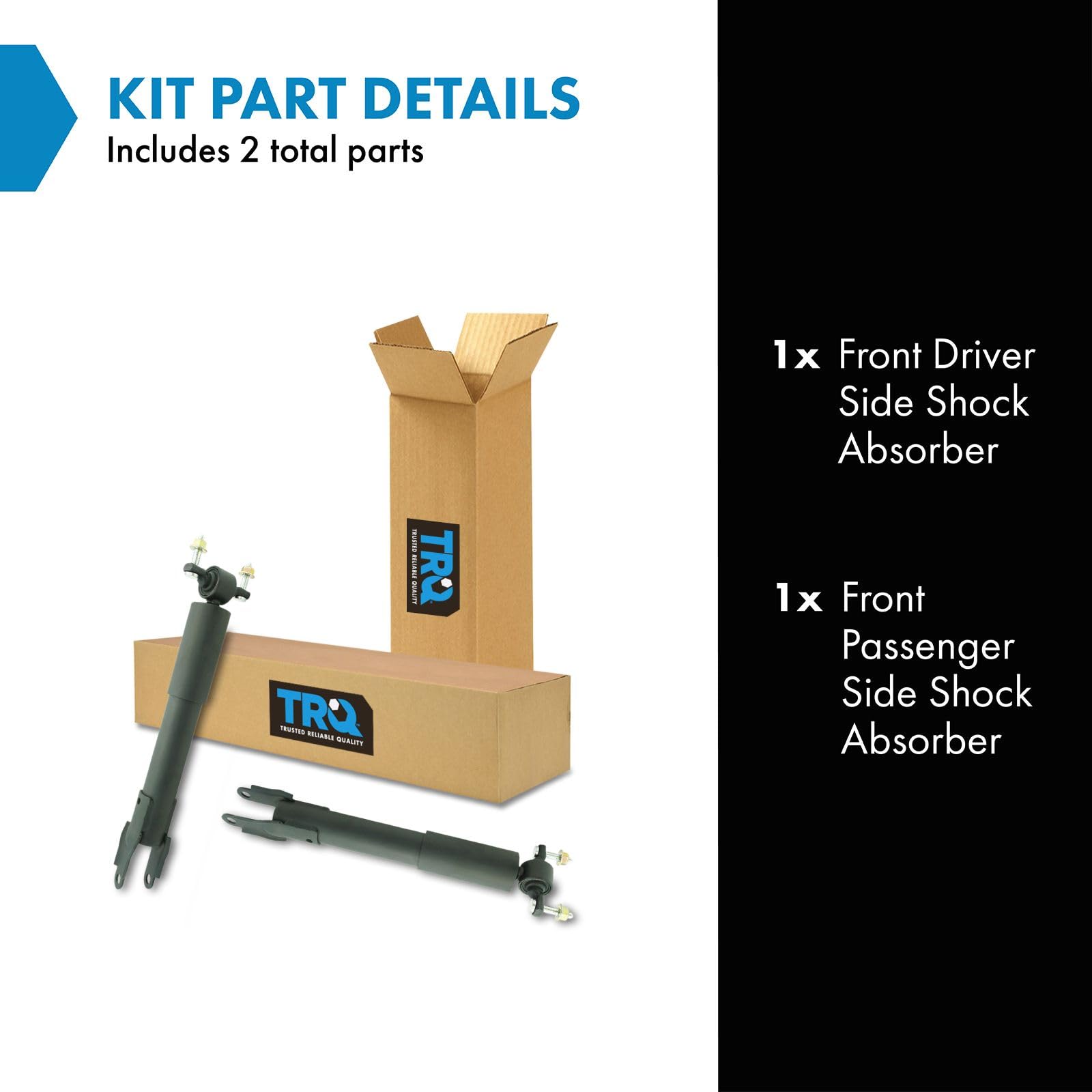 Trq Front Shock Absorber Set Compatible With 2011-2022 Chevrolet Silverado 2500 Hd Silverado 3500 Hd Gmc Sierra 2500 Hd Sierra 3