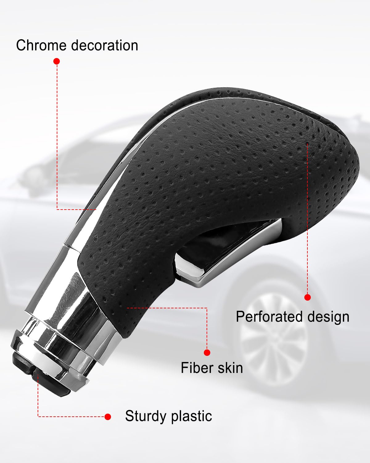 Augrex Gear Shifter Knob For Buick Verano 2012-2017 Gear Shift Knob Leather Car Stick Lever Handle Shifter Head Transmission Gea