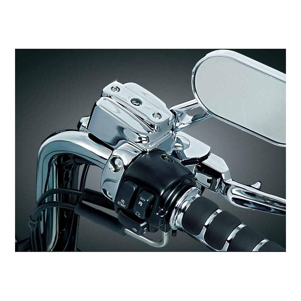 Kuryakyn 9126 Motorcycle Handlebar Accessory: Complete Chrome Replacement Brake And Clutch Control Dress-Up Kit For 1996-2017 Harley-Davidson Motorcycles, Single Disc